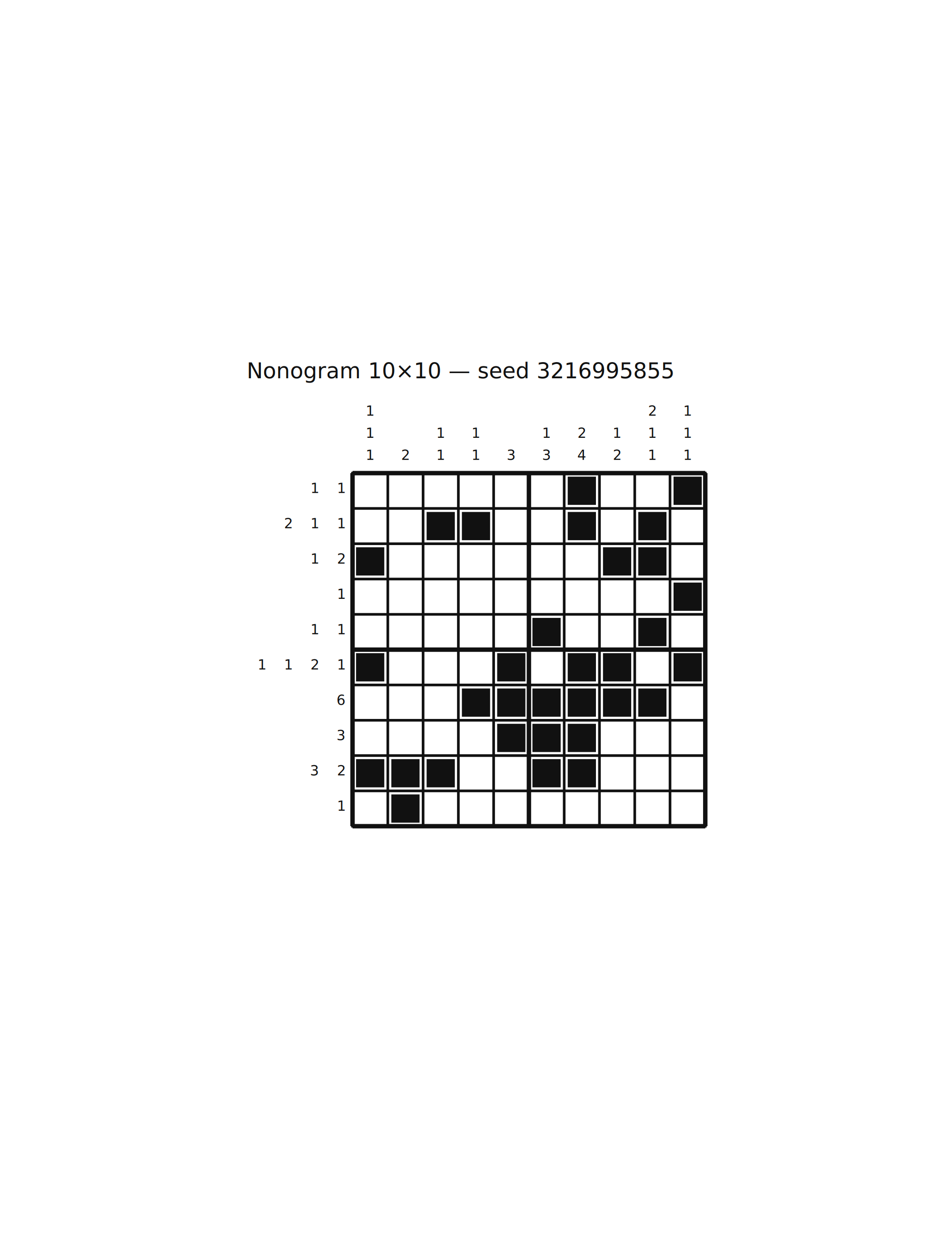 Nonogram 10×10 #5 — solution