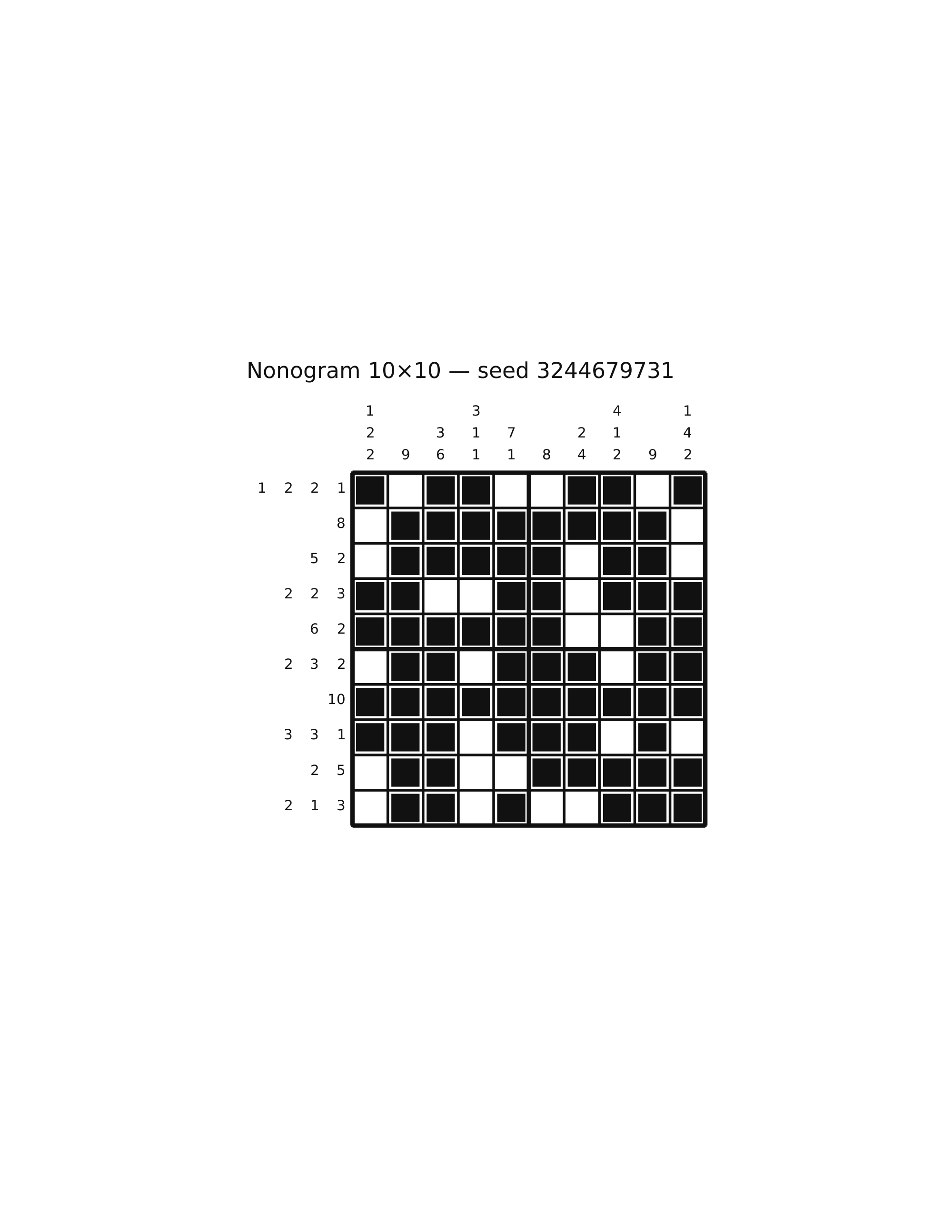 Nonogram 10×10 #35 — solution