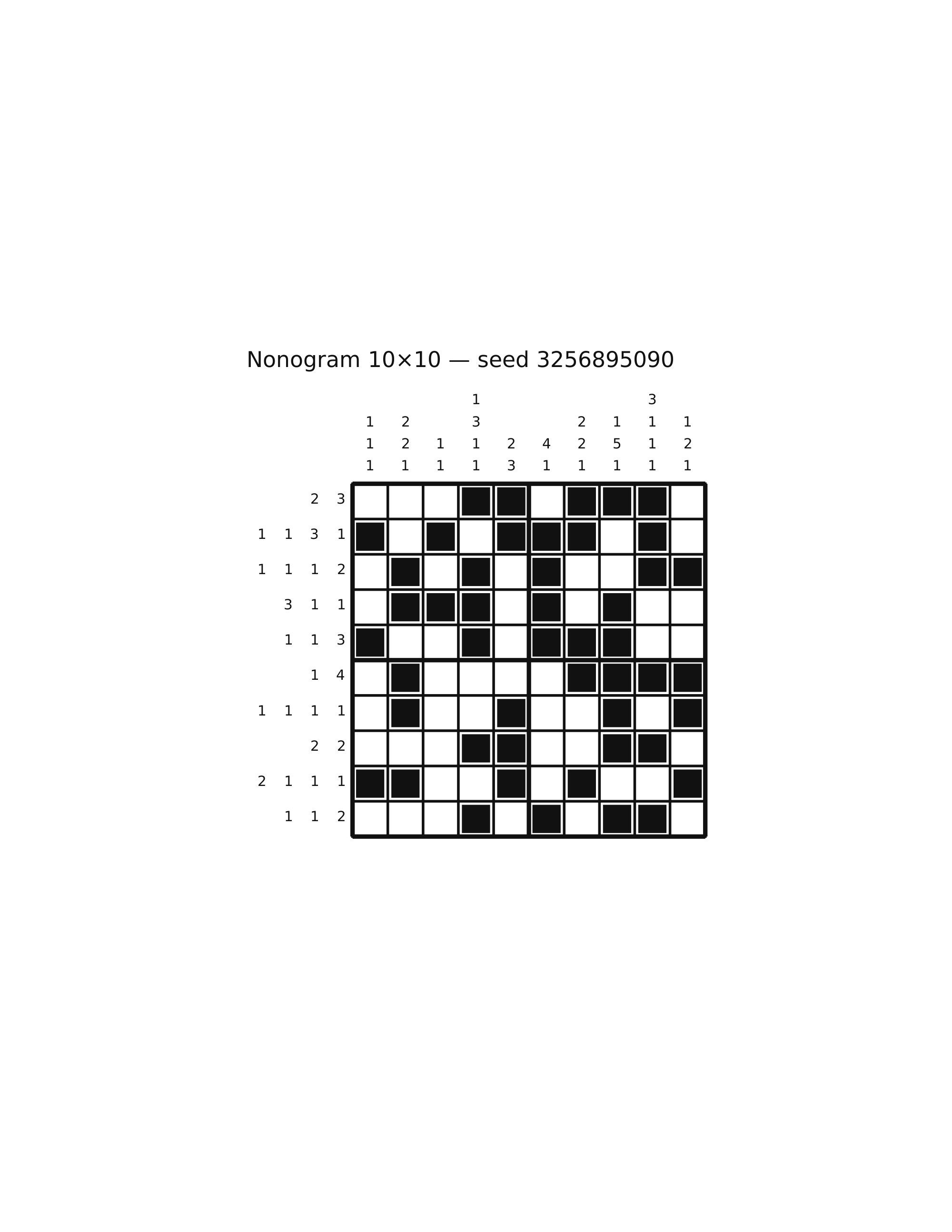 Nonogram 10×10 #35 — solution