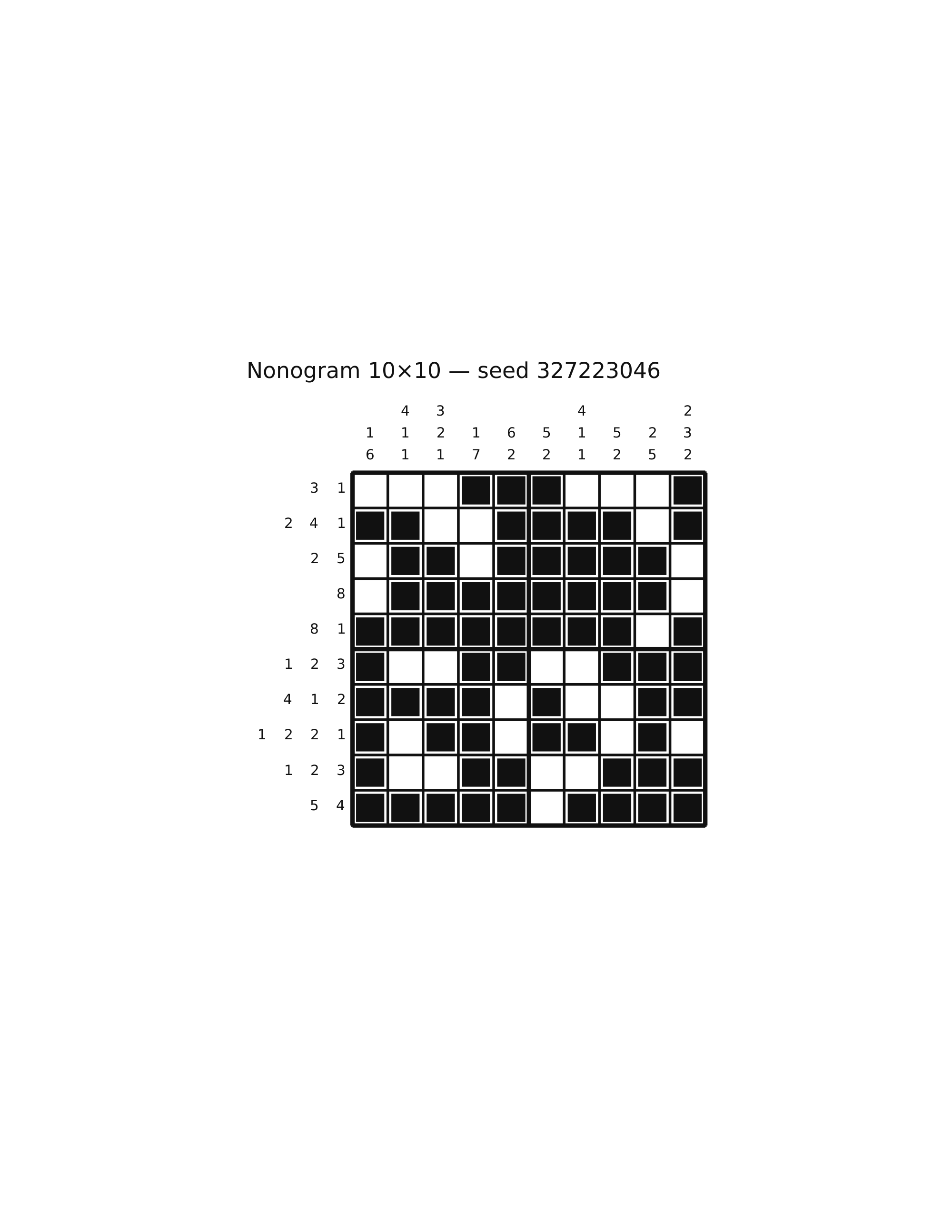 Nonogram 10×10 #65 — solution