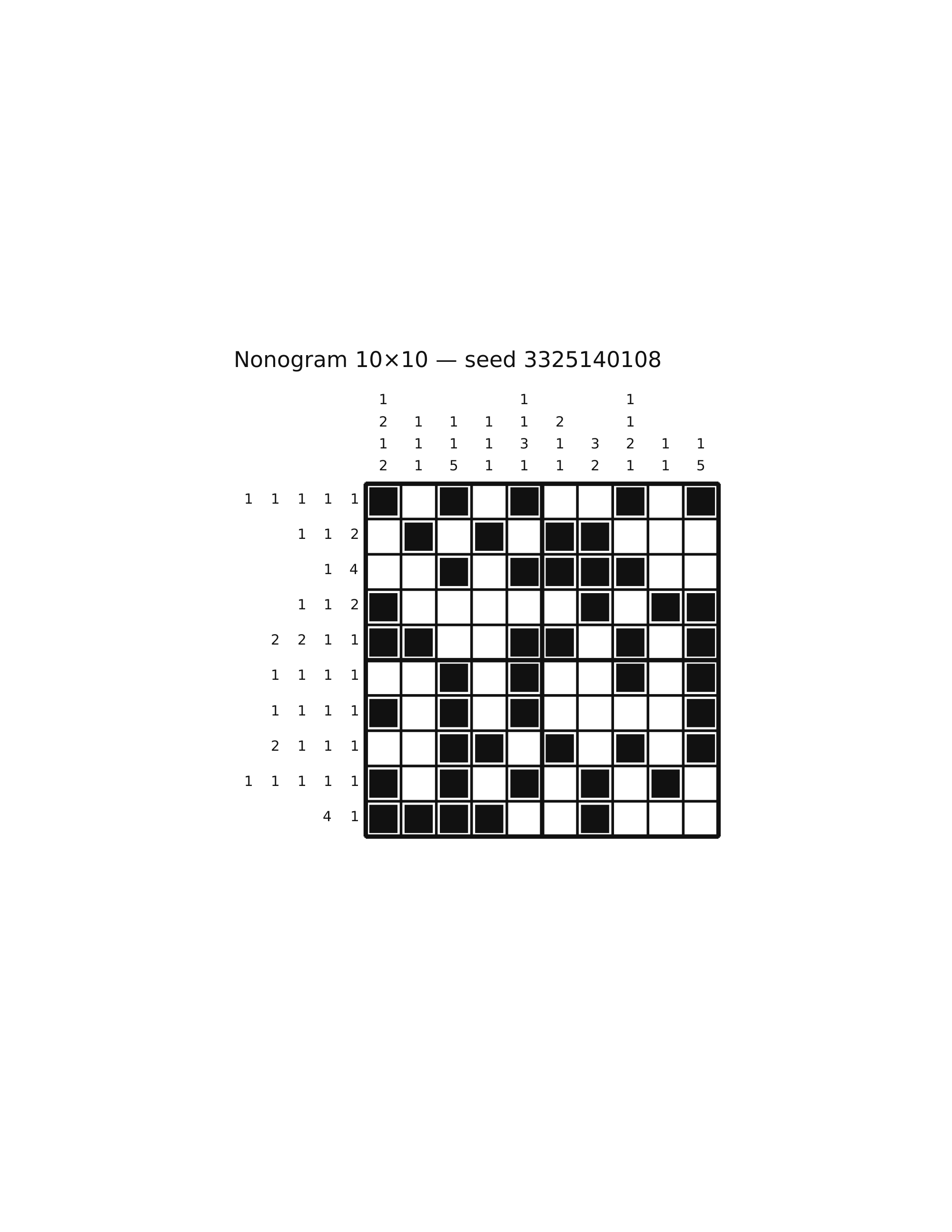 Nonogram 10×10 #70 — solution