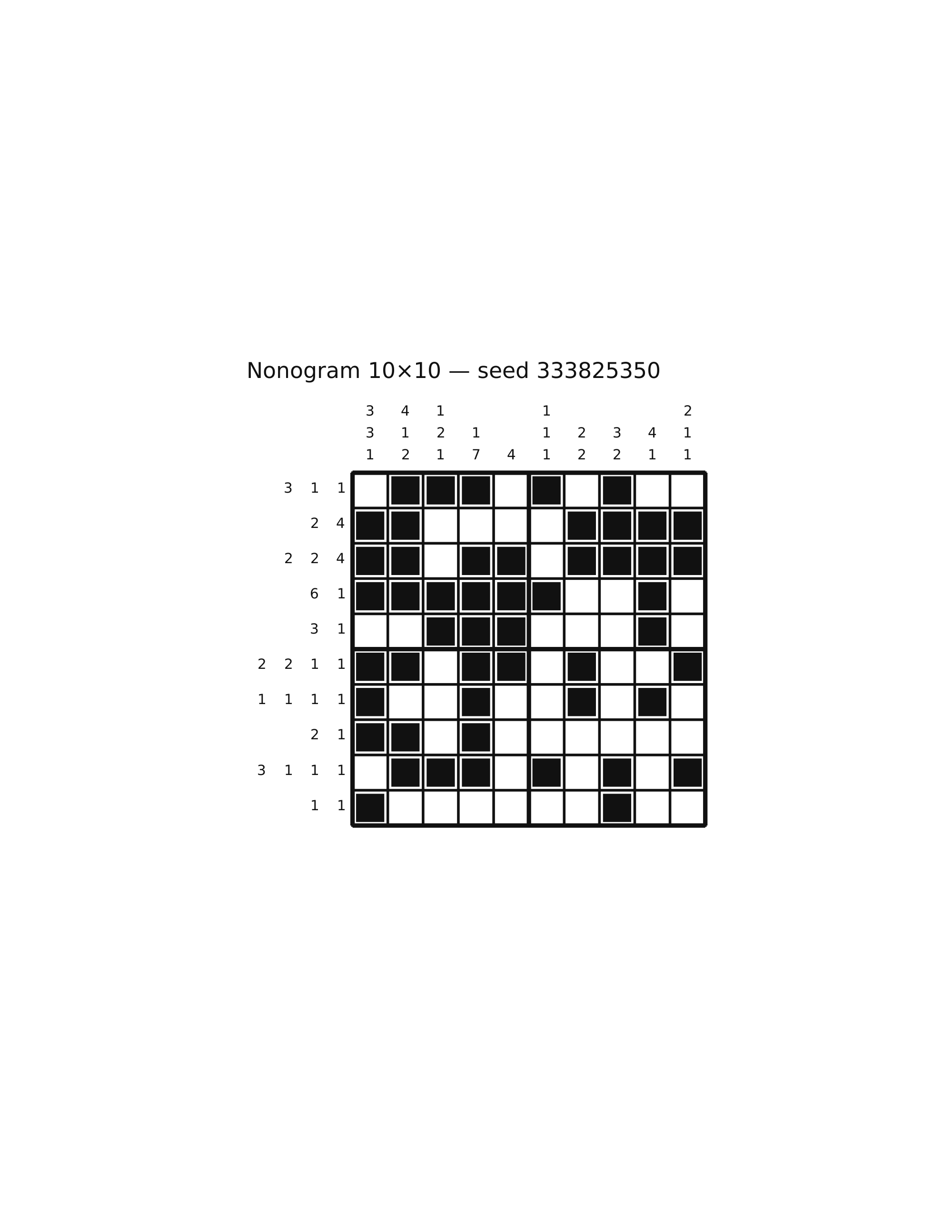Nonogram 10×10 #21 — solution