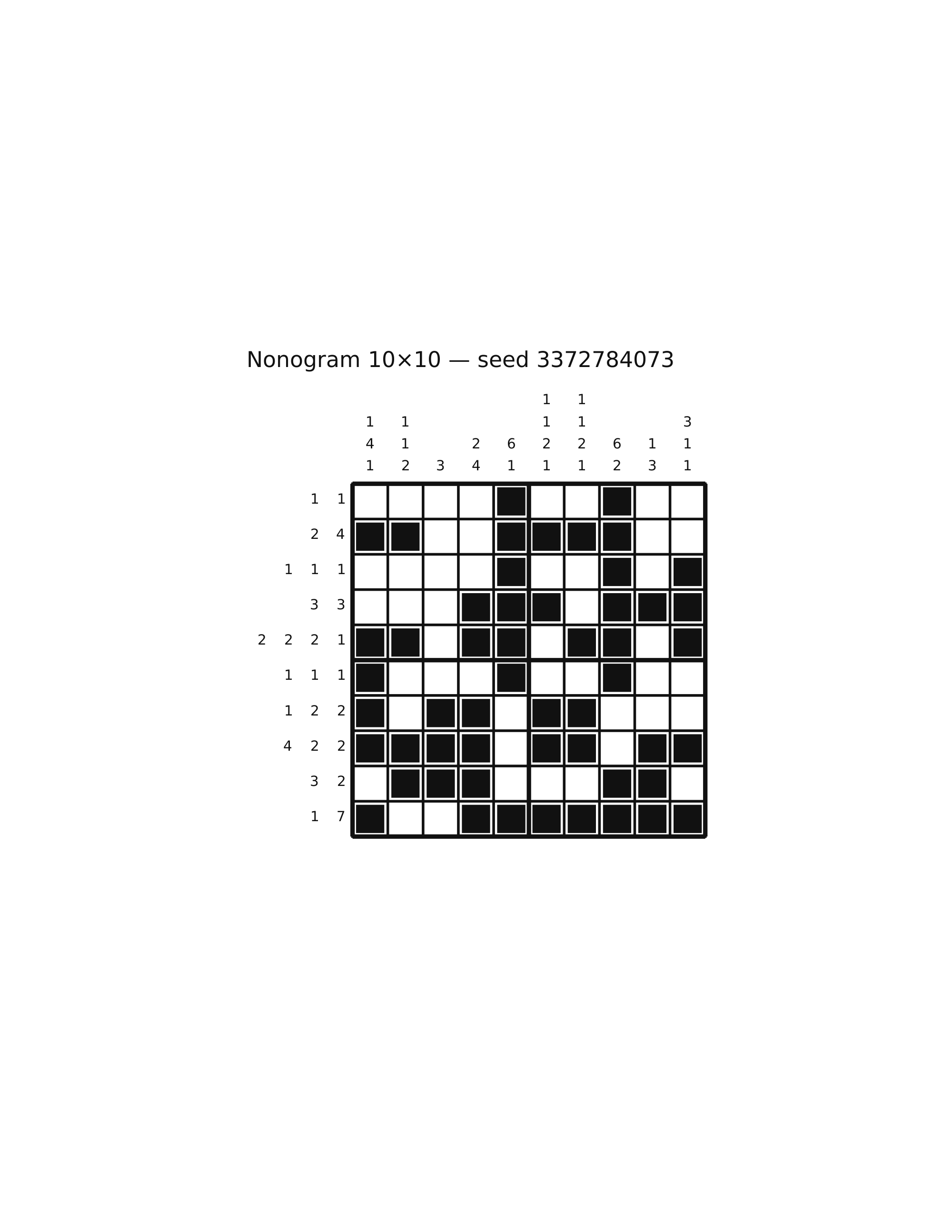 Nonogram 10×10 #79 — solution
