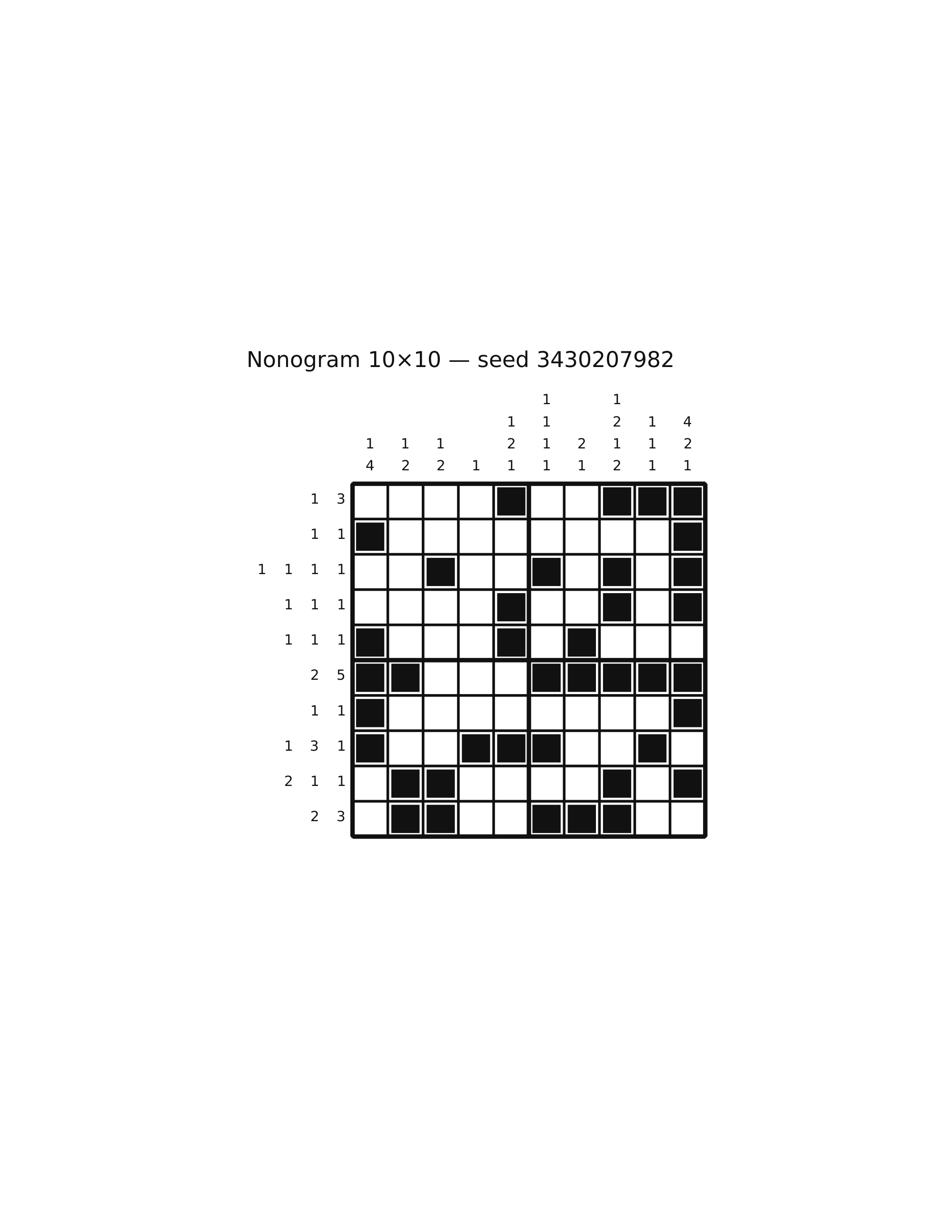 Nonogram 10×10 #35 — solution