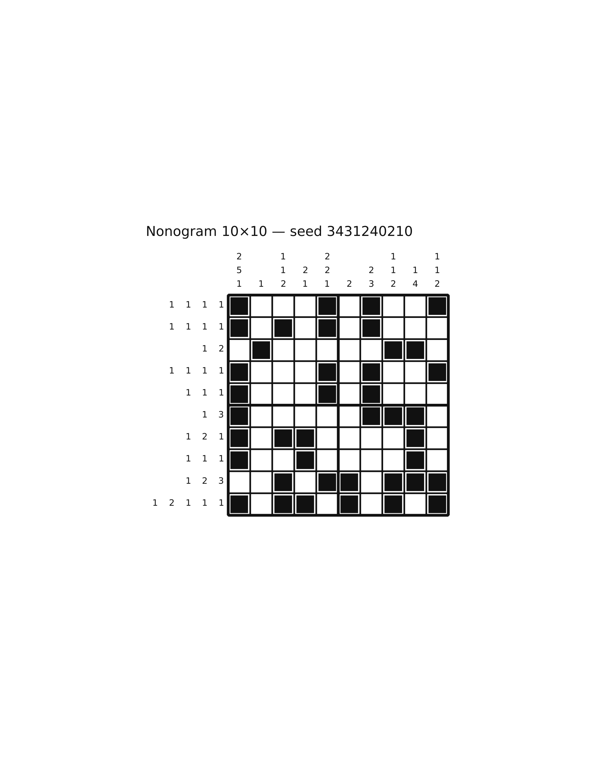 Nonogram 10×10 #72 — solution