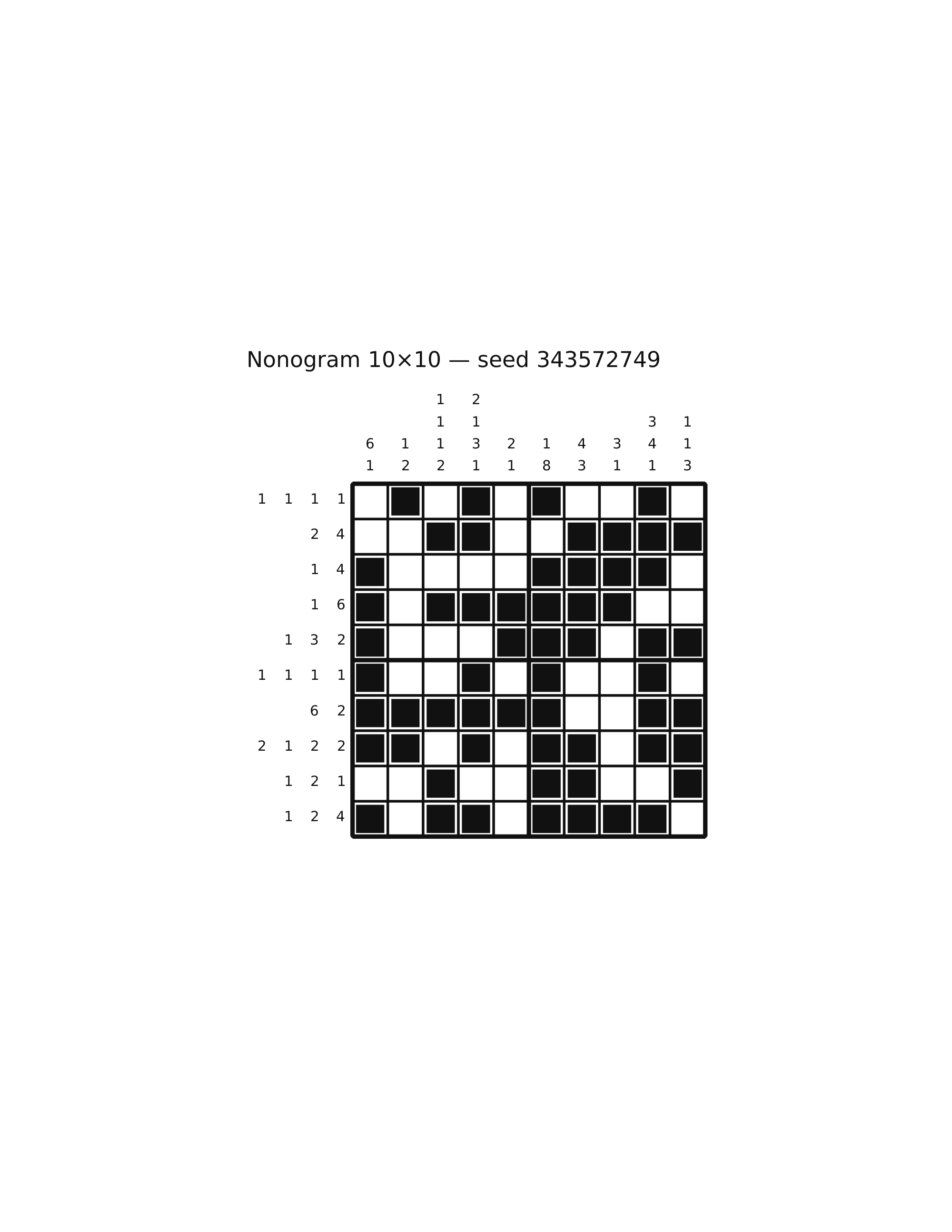 Nonogram 10×10 #66 — solution