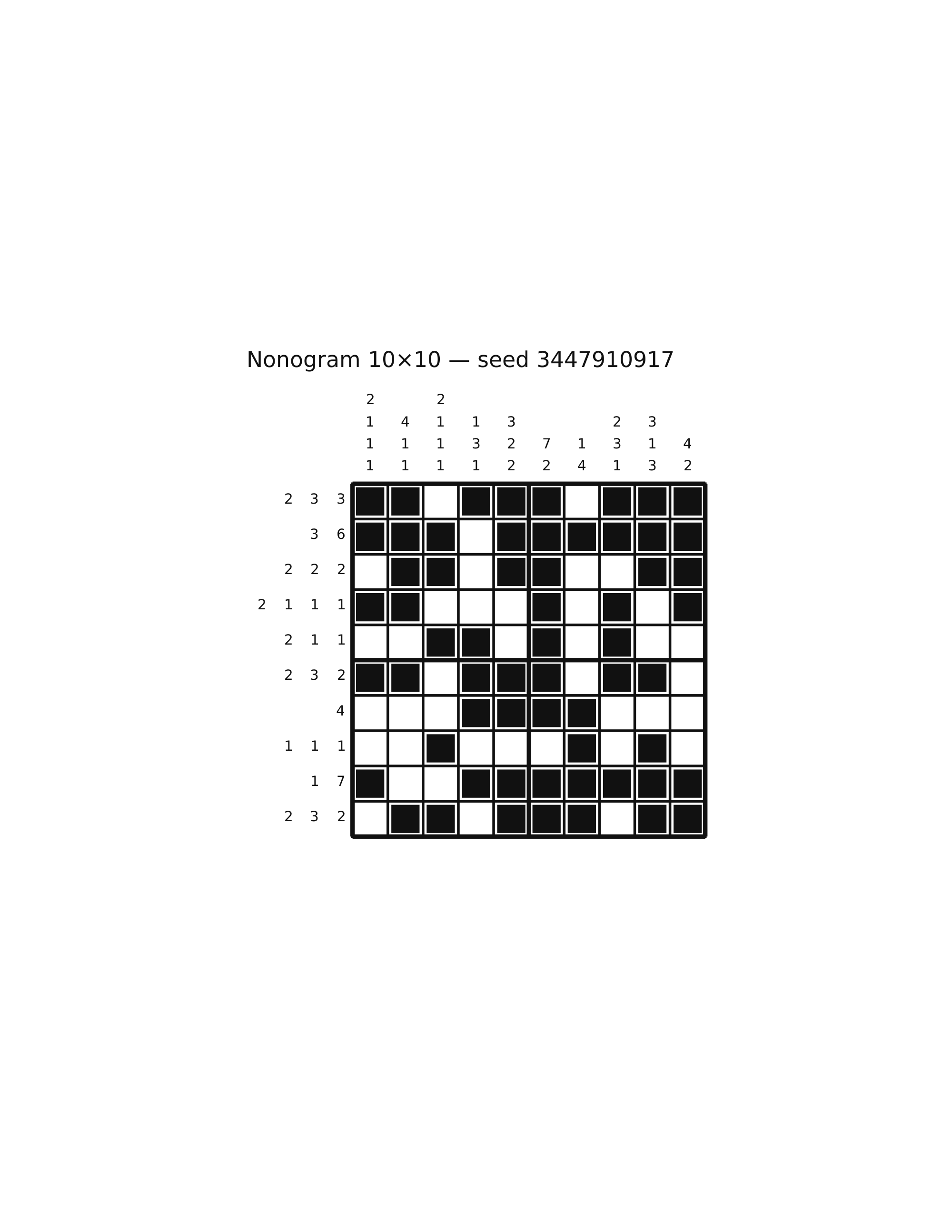Nonogram 10×10 #49 — solution