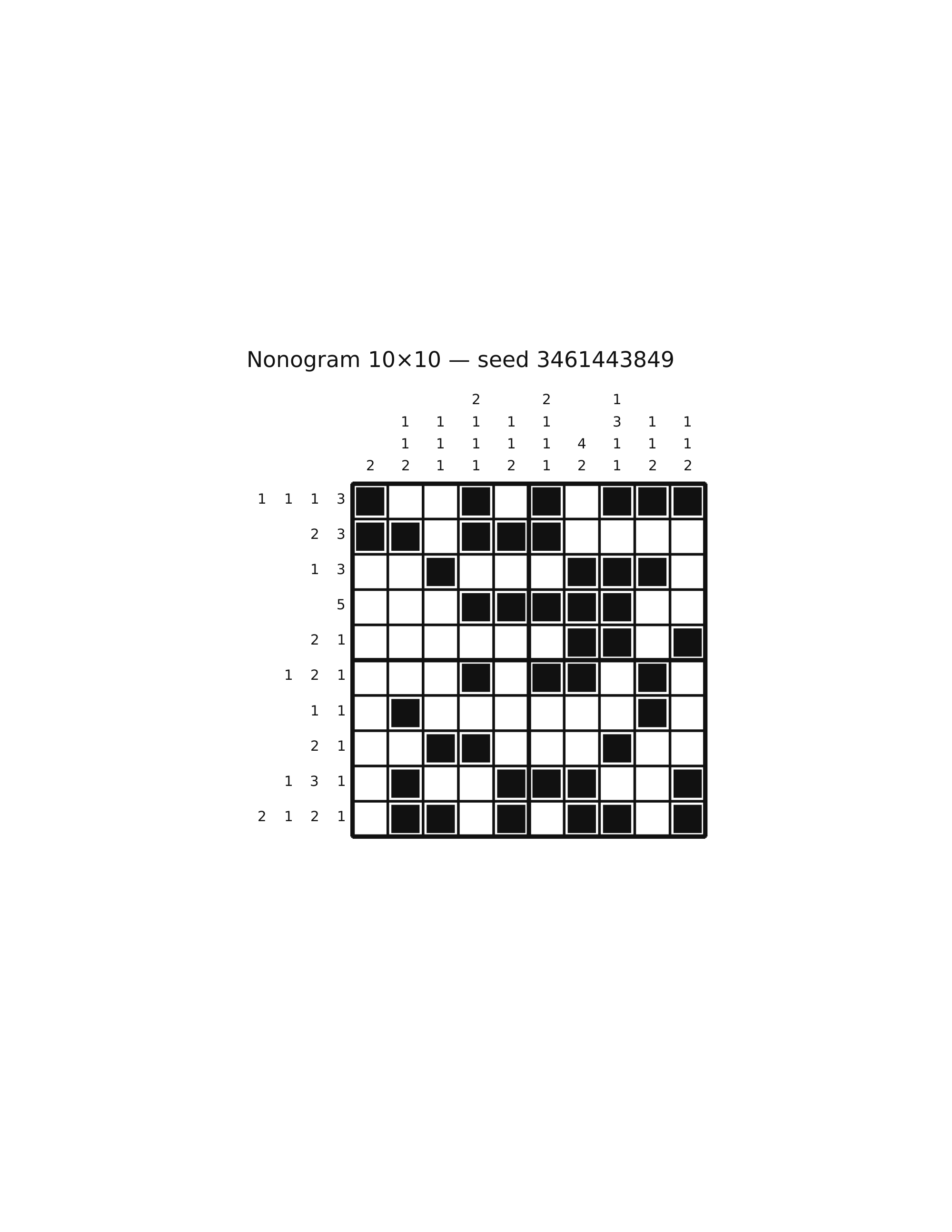 Nonogram 10×10 #86 — solution