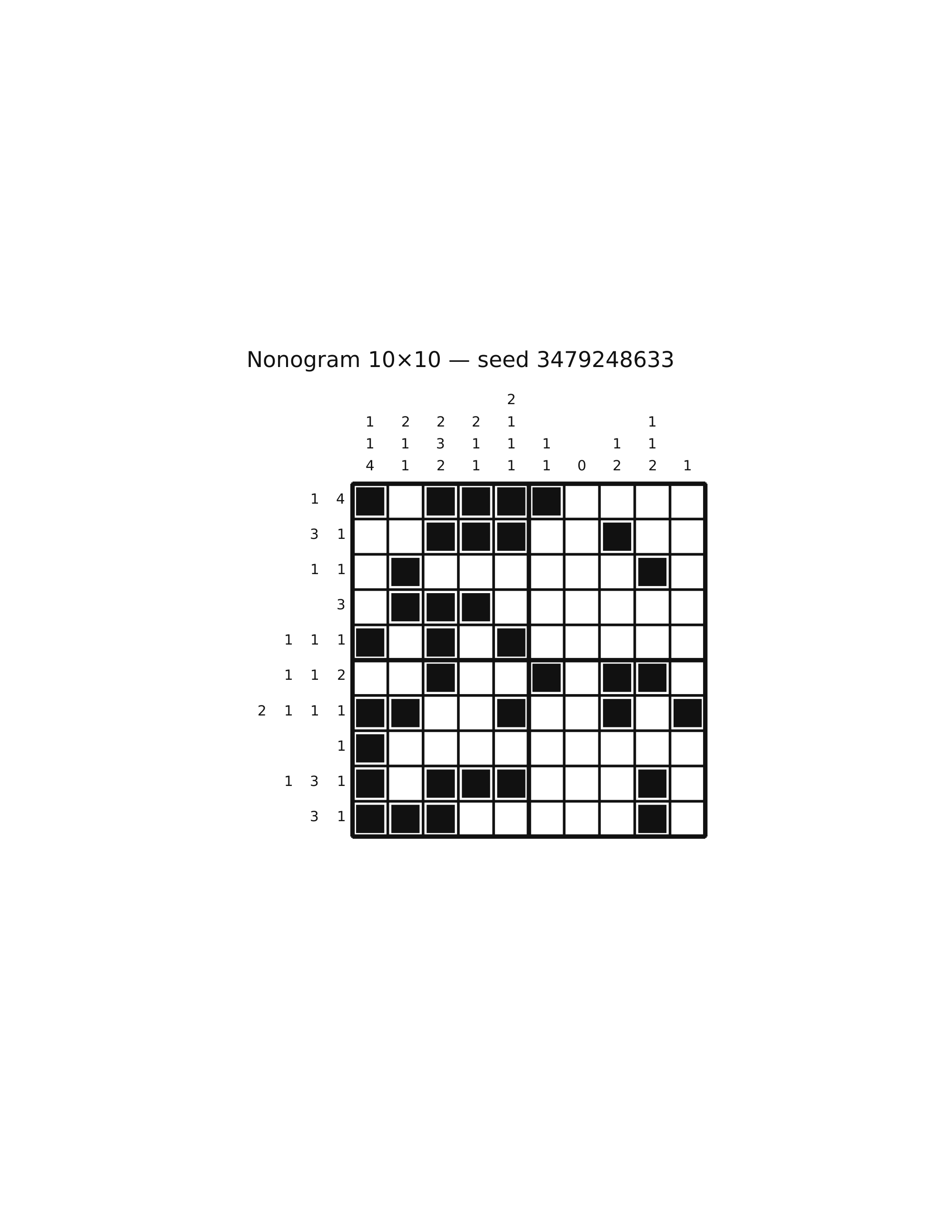 Nonogram 10×10 #65 — solution