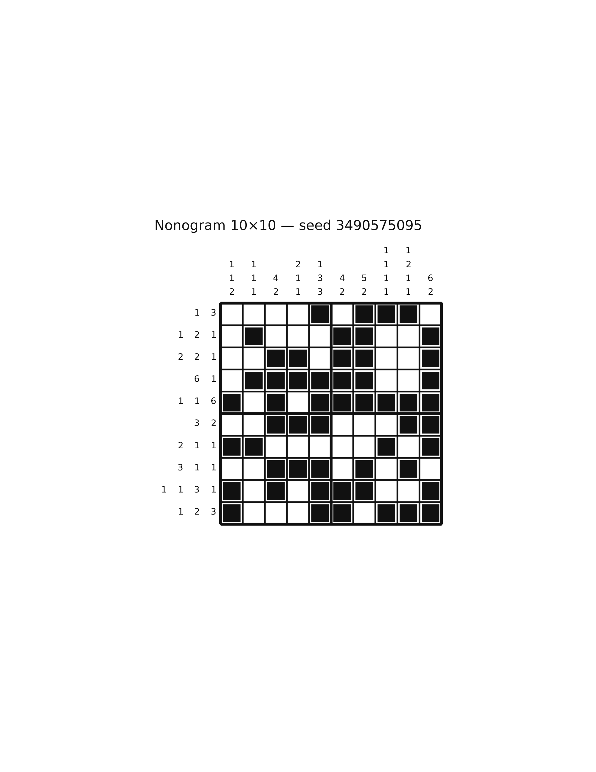 Nonogram 10×10 #59 — solution