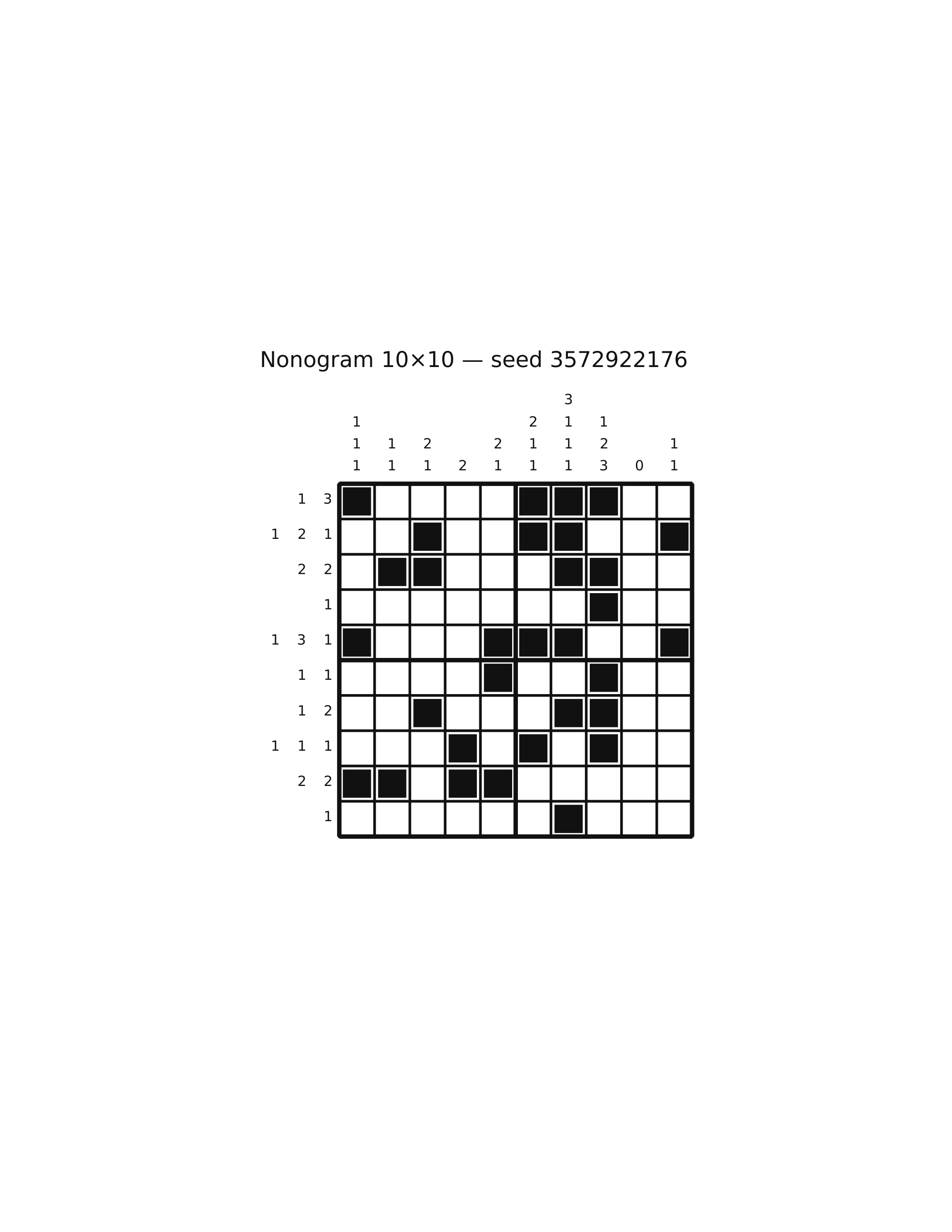 Nonogram 10×10 #18 — solution