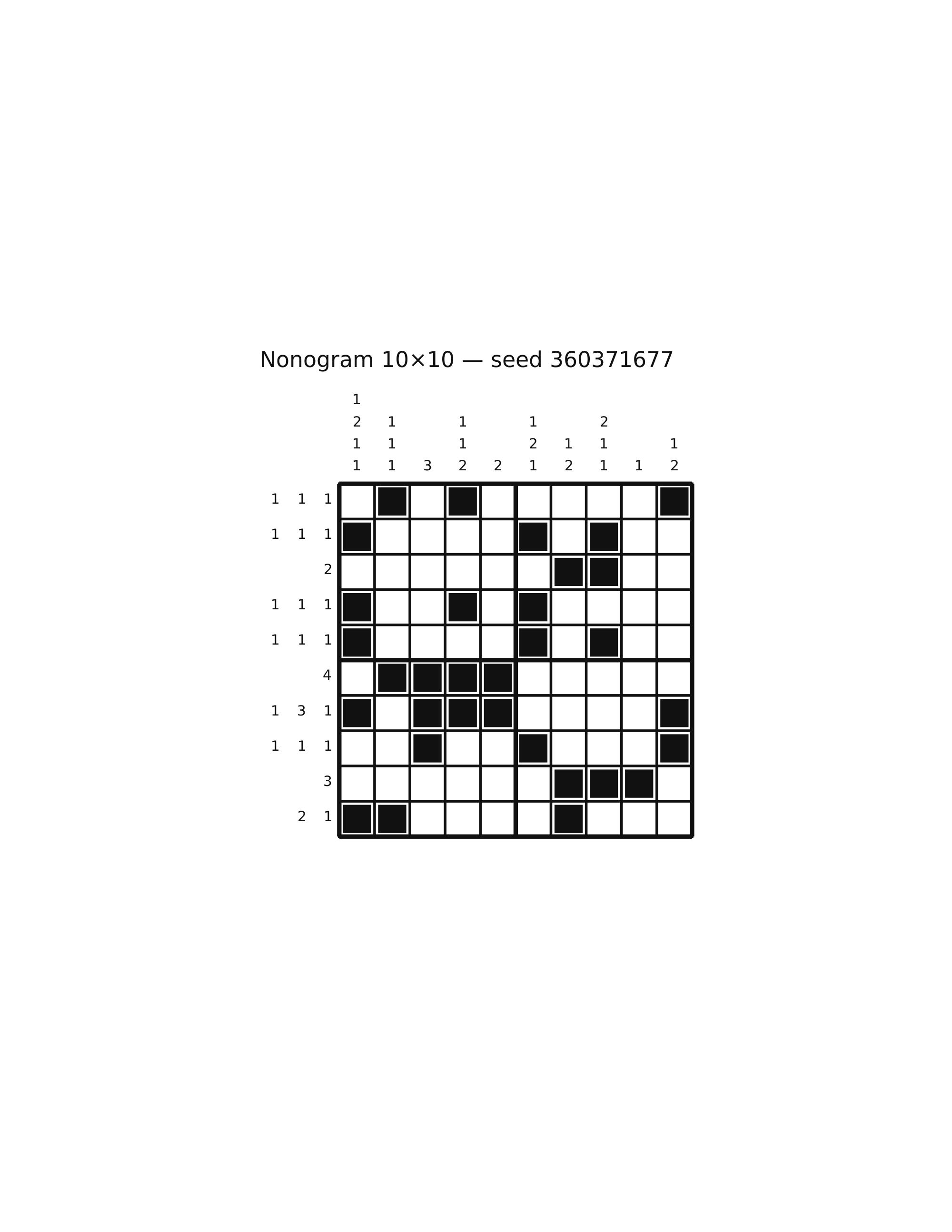 Nonogram 10×10 #21 — solution