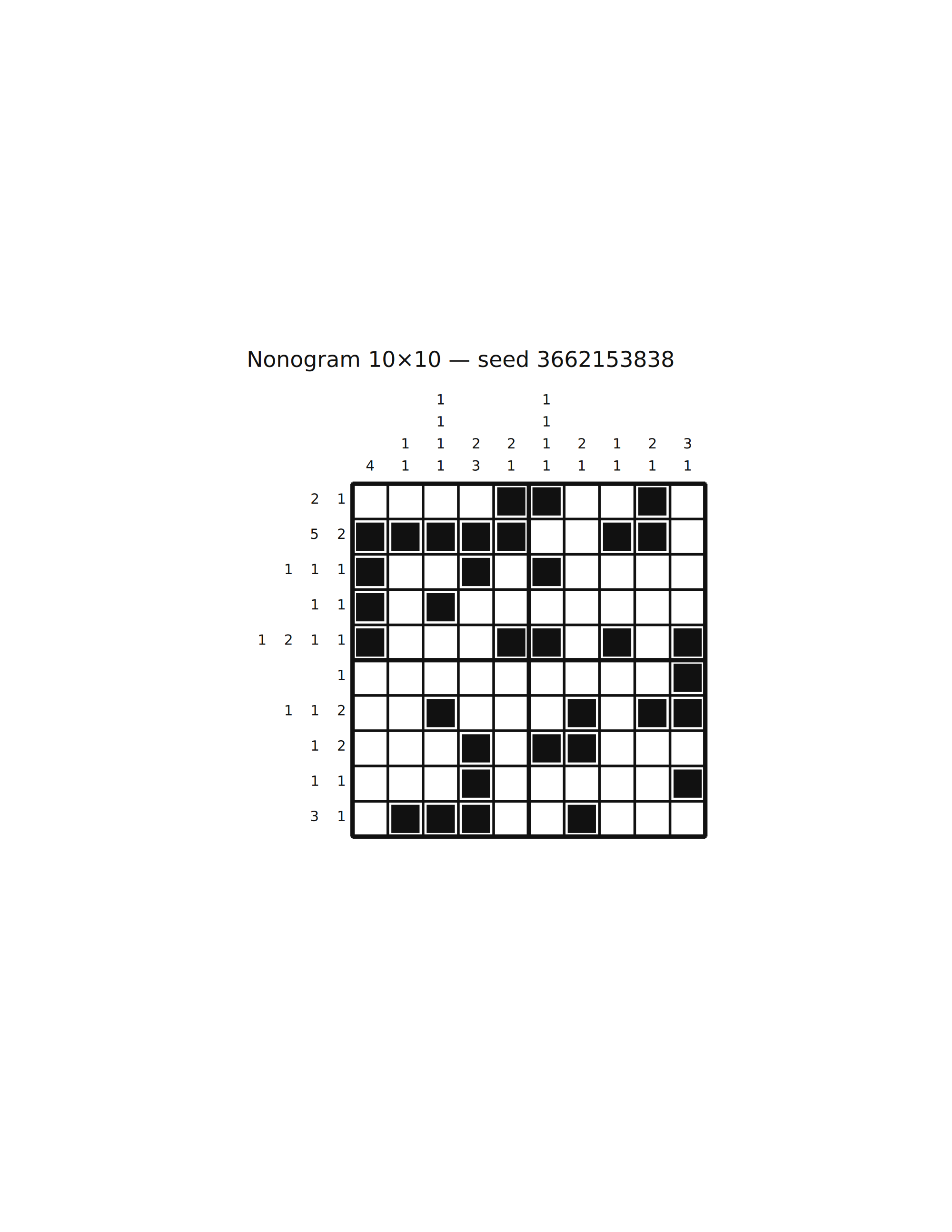 Nonogram 10×10 #6 — solution