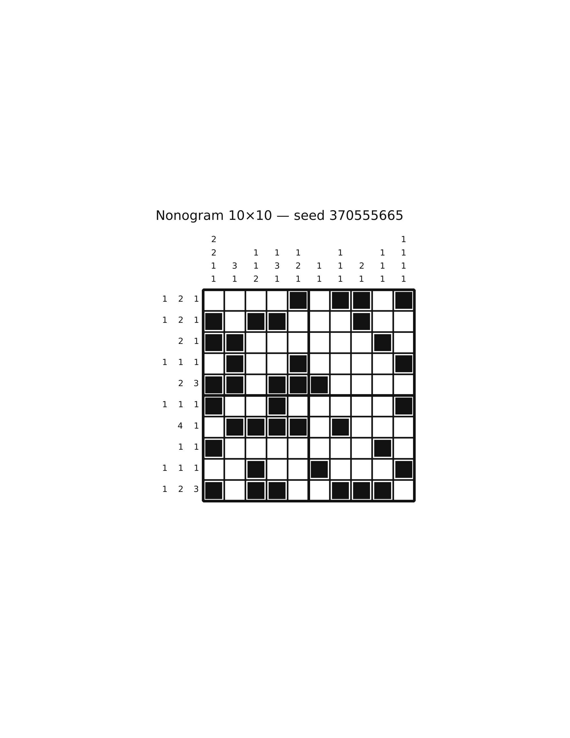 Nonogram 10×10 #21 — solution