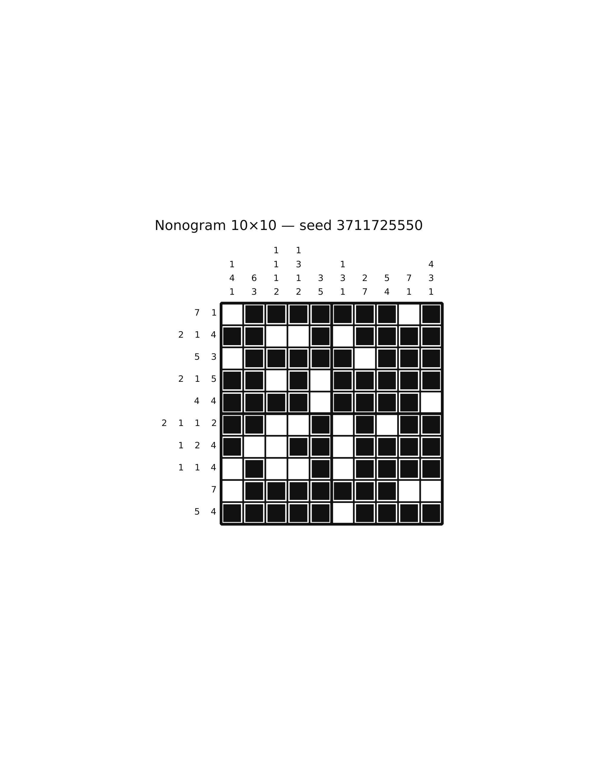 Nonogram 10×10 #35 — solution