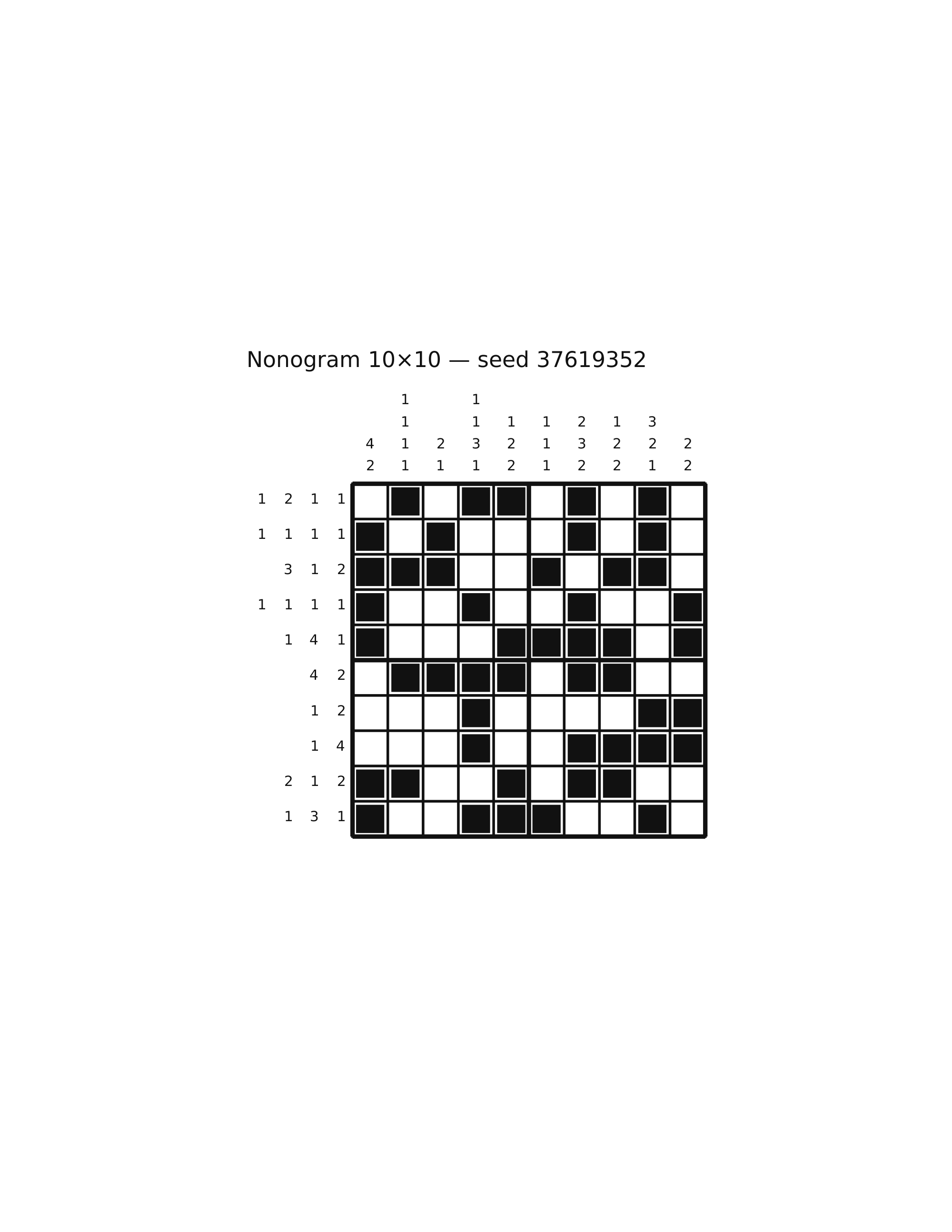 Nonogram 10×10 #68 — solution