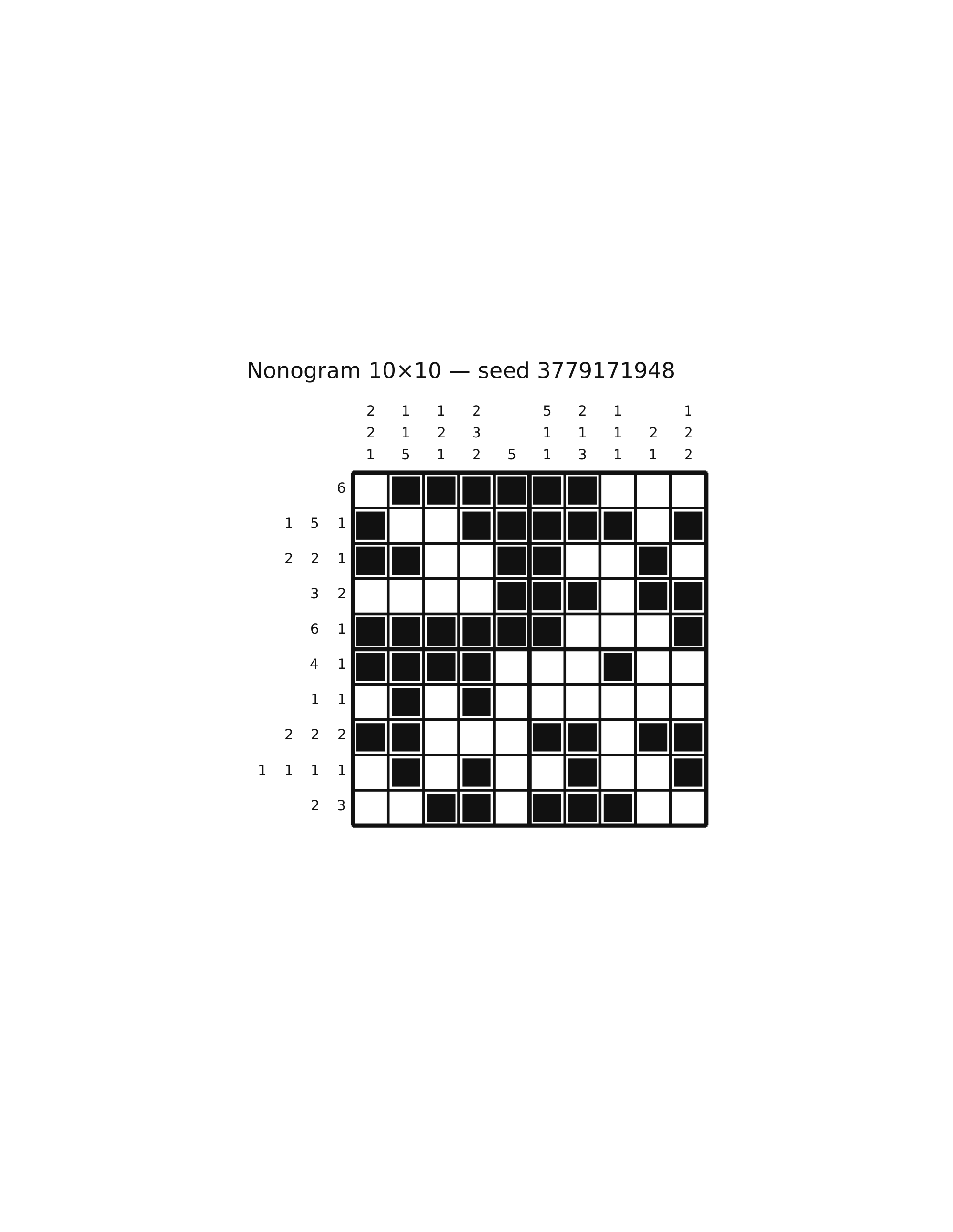 Nonogram 10×10 #76 — solution