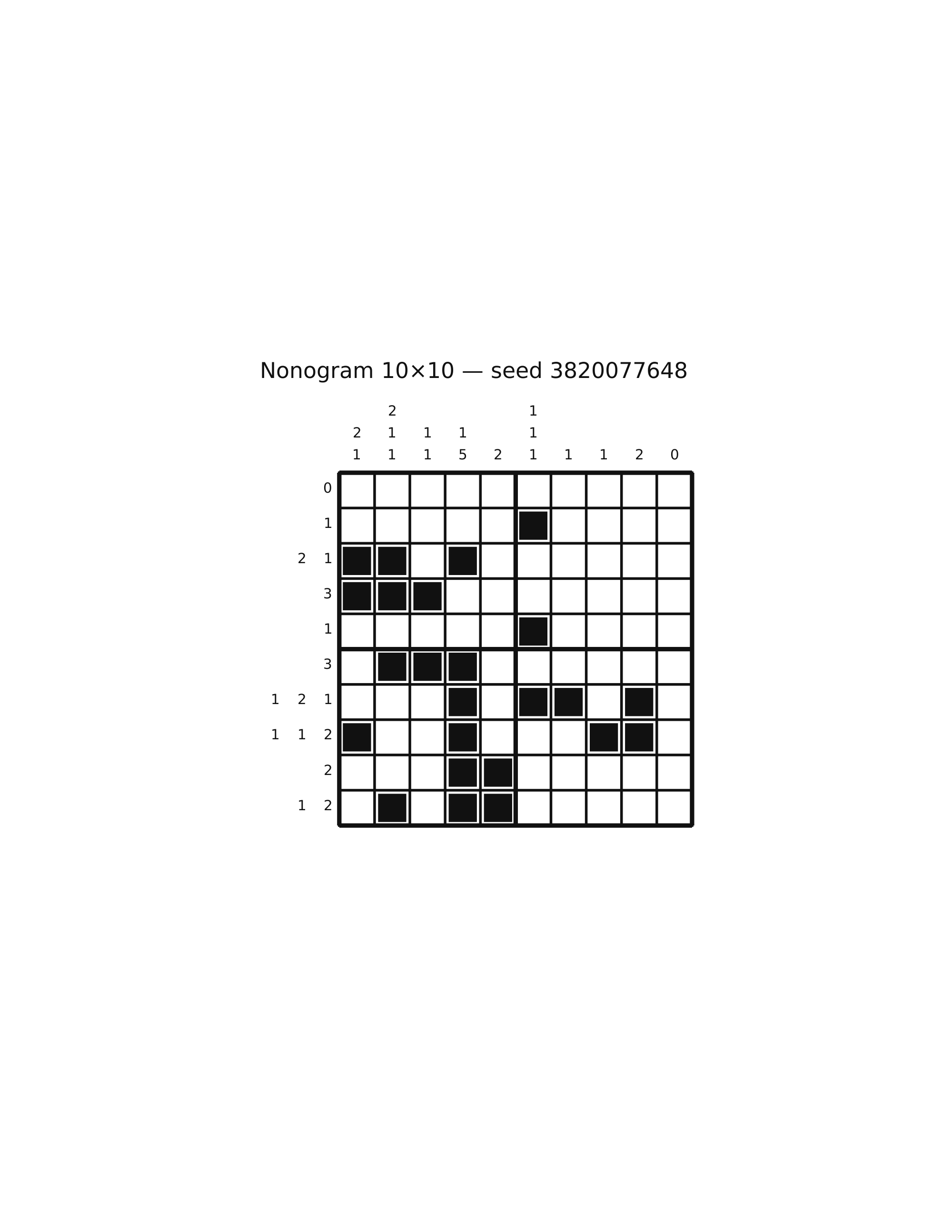 Nonogram 10×10 #24 — solution