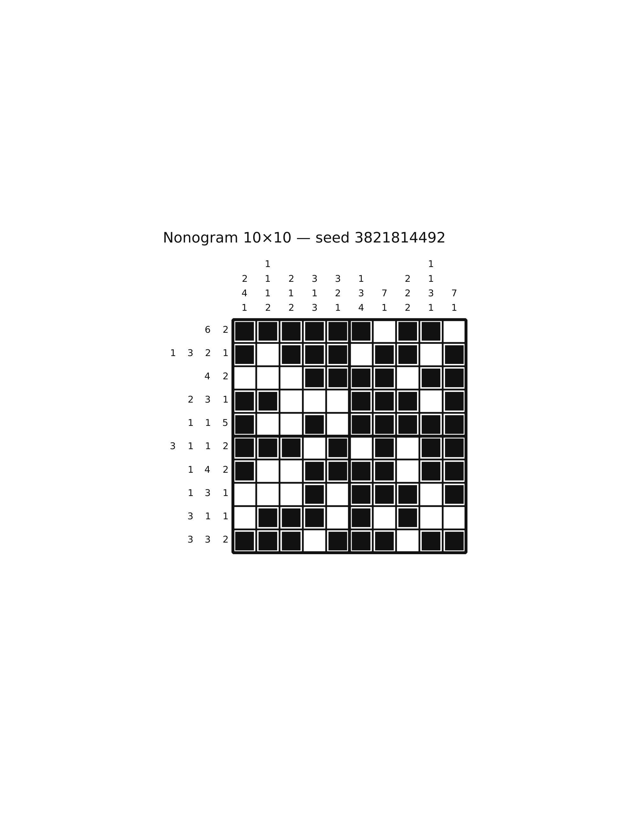 Nonogram 10×10 #75 — solution
