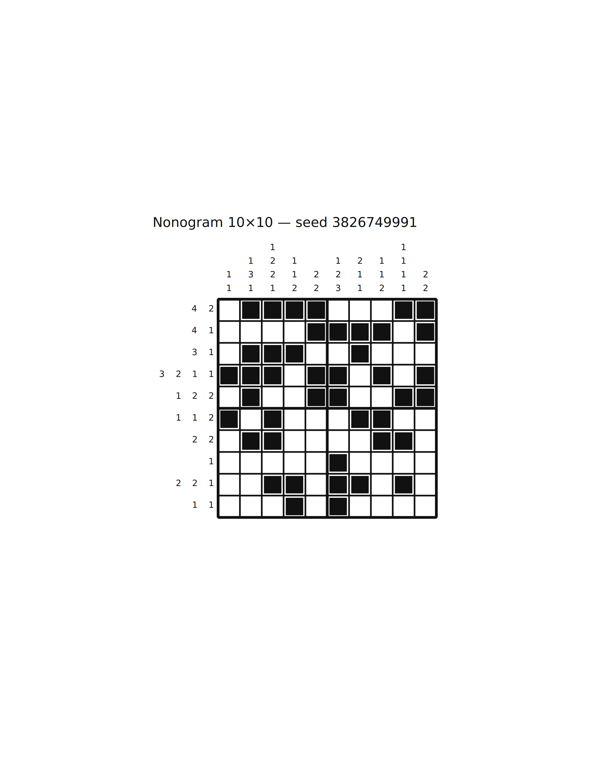 Nonogram 10×10 #7 — solution