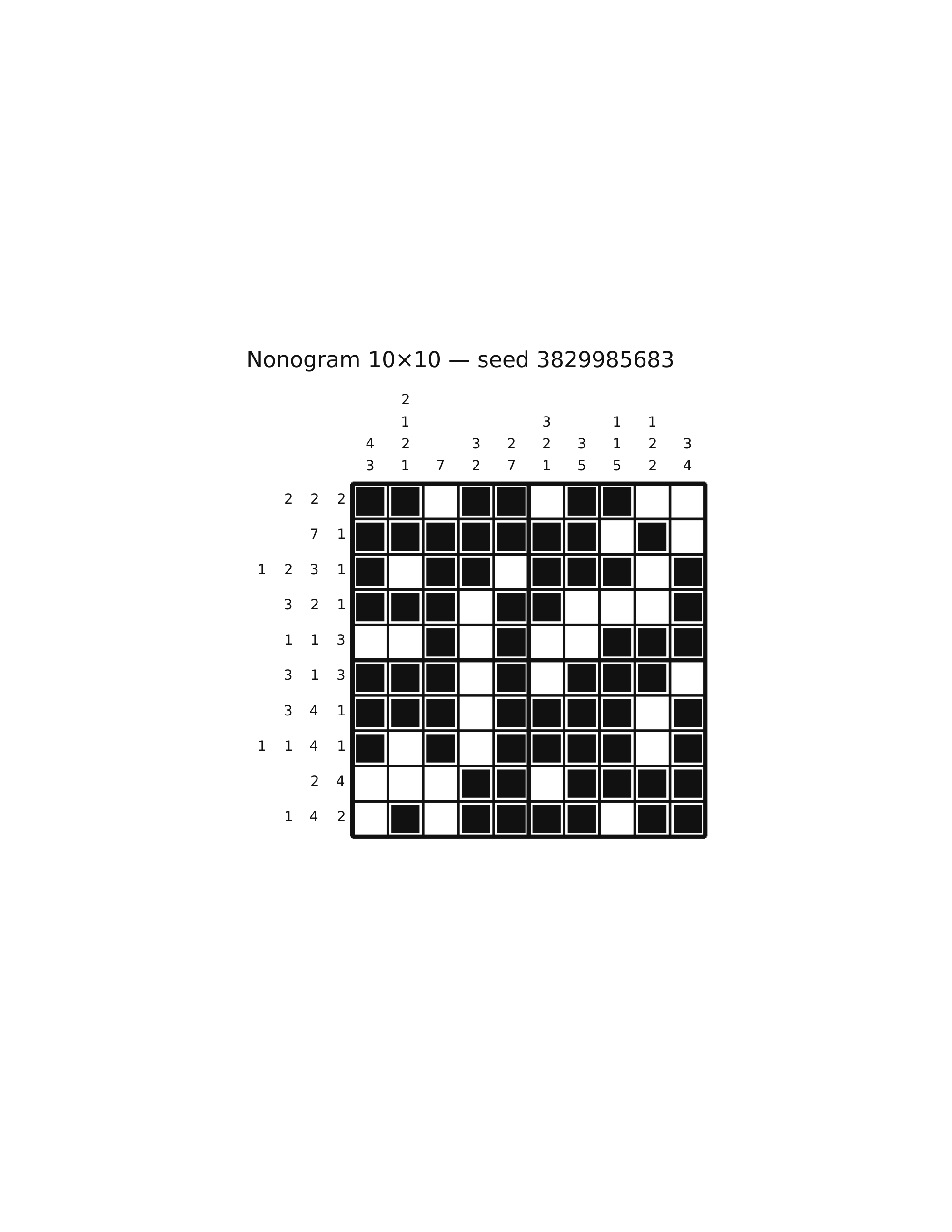 Nonogram 10×10 #75 — solution