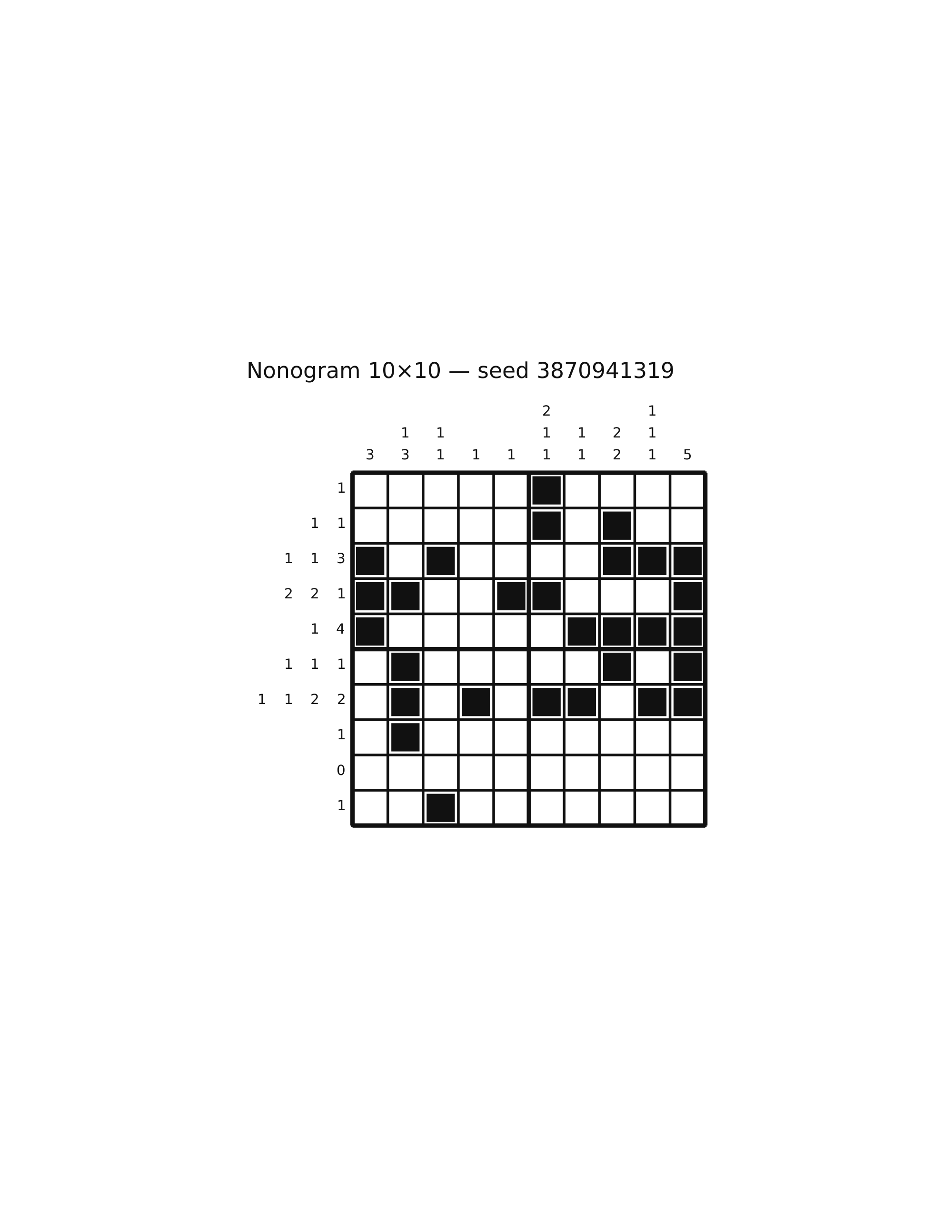 Nonogram 10×10 #46 — solution