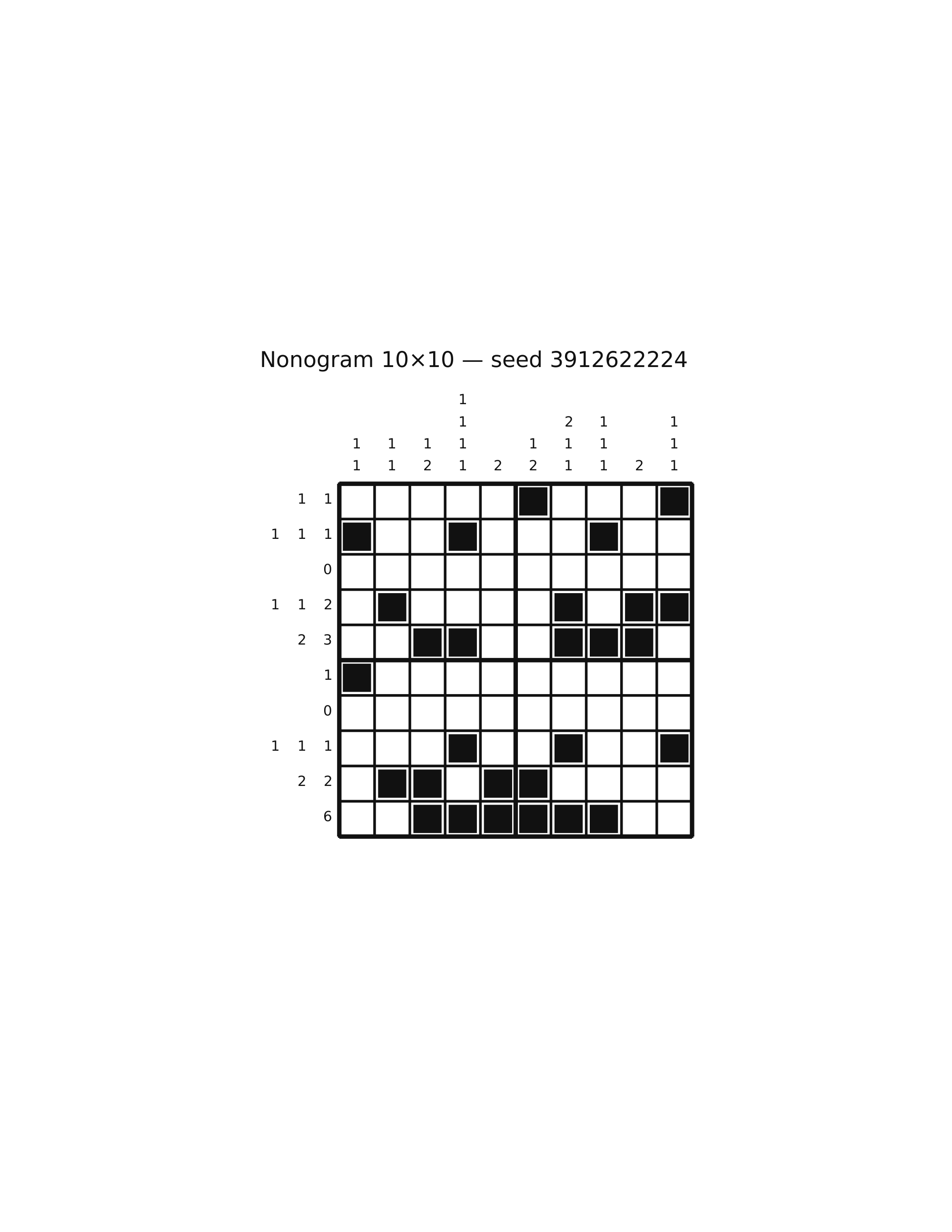 Nonogram 10×10 #80 — solution