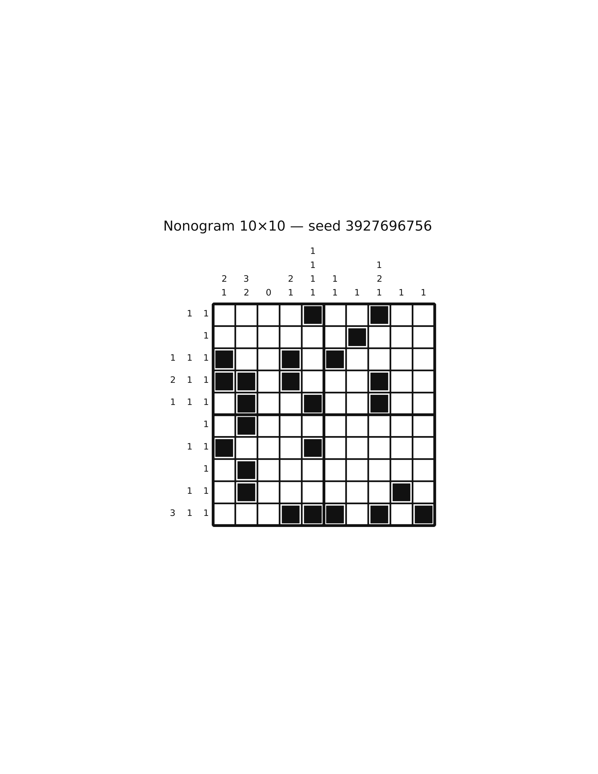 Nonogram 10×10 #80 — solution