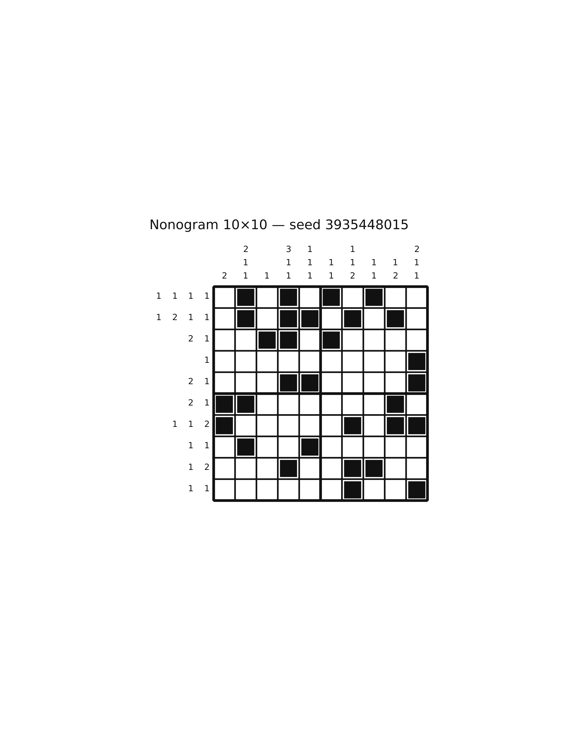 Nonogram 10×10 #81 — solution