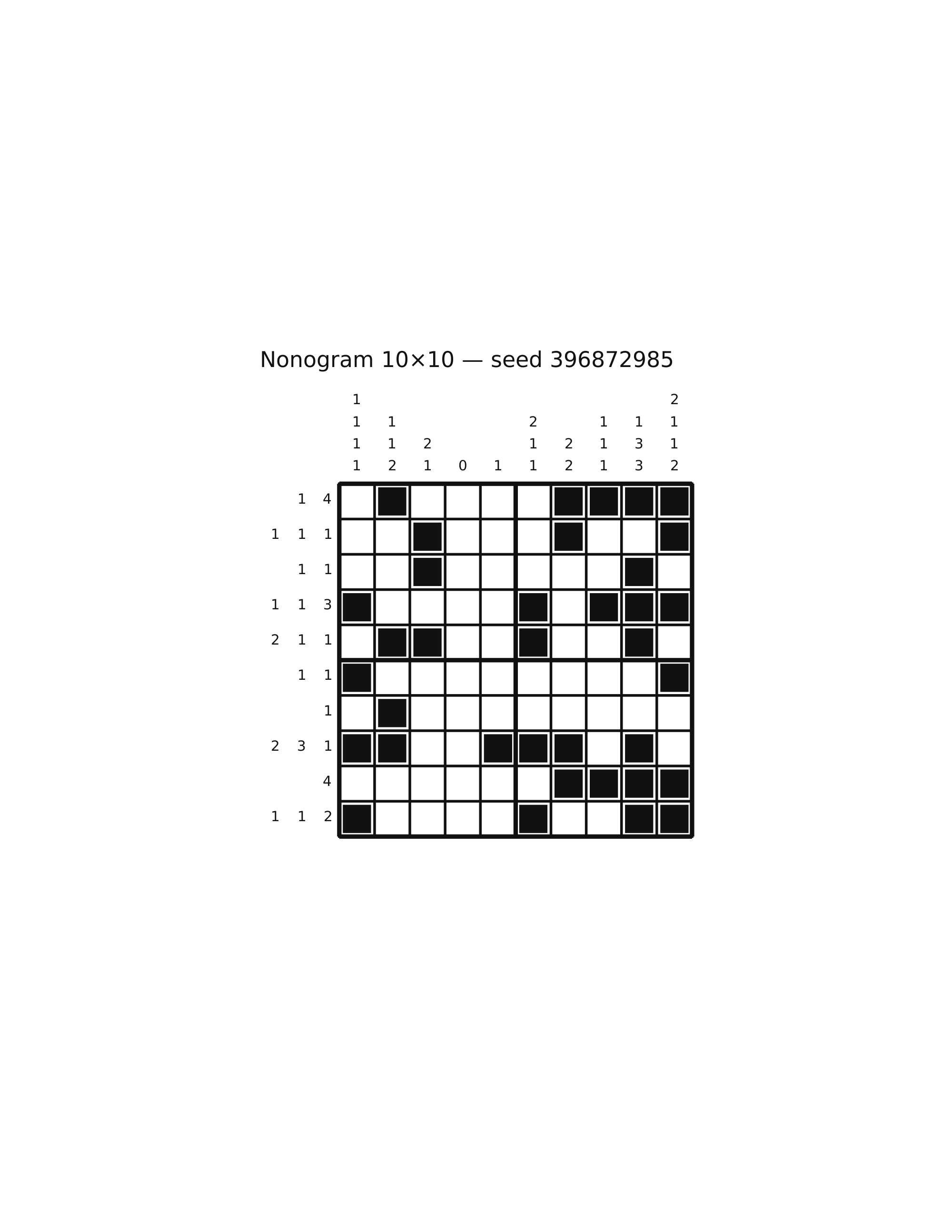 Nonogram 10×10 #15 — solution