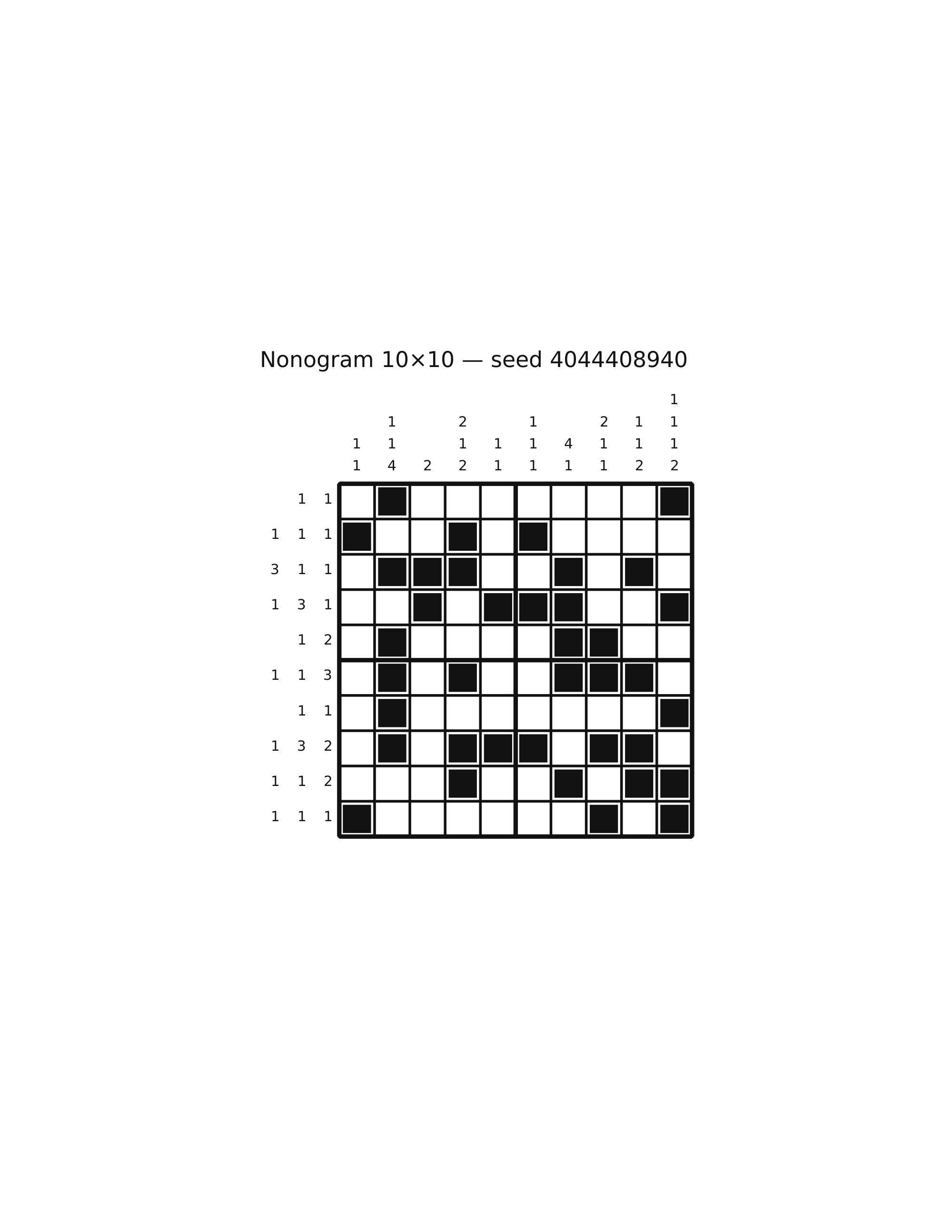 Nonogram 10×10 #21 — solution