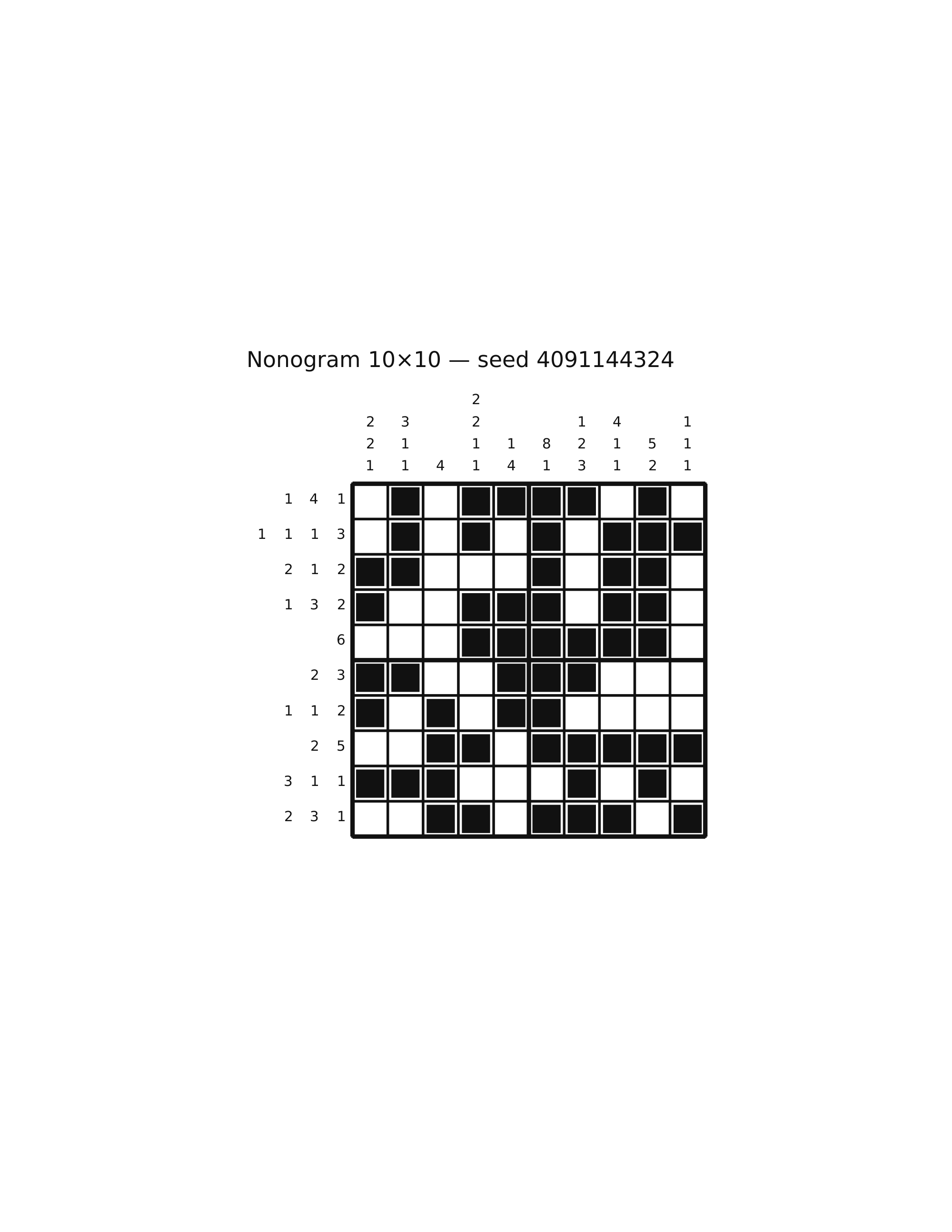 Nonogram 10×10 #20 — solution