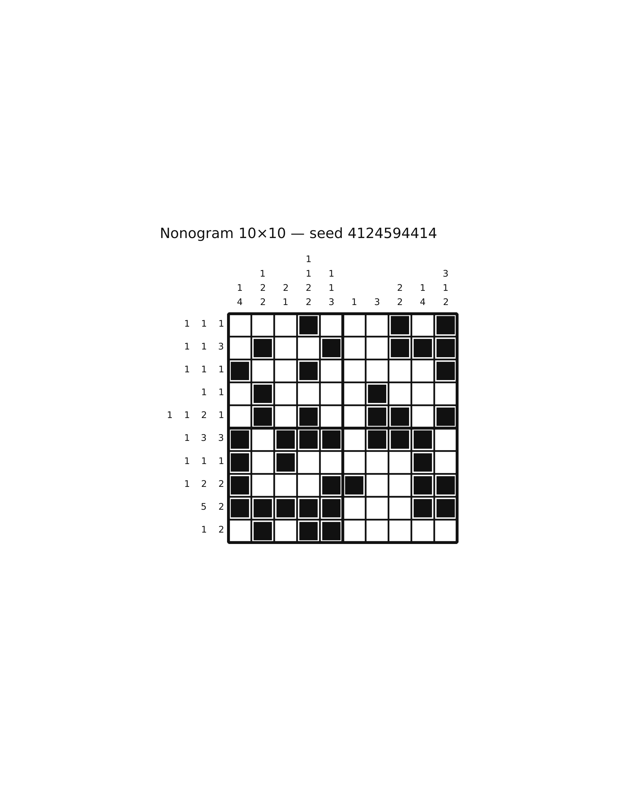 Nonogram 10×10 #79 — solution
