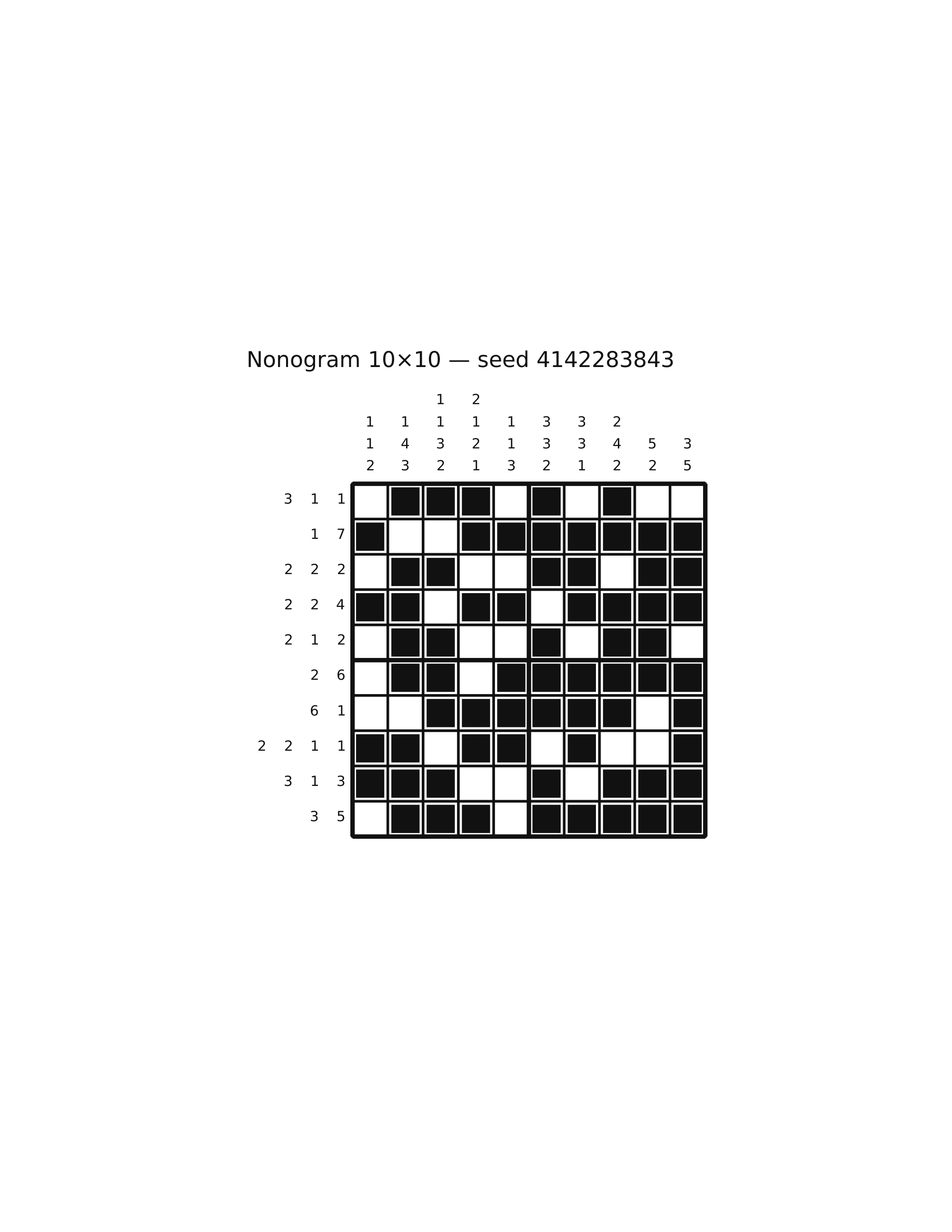Nonogram 10×10 #79 — solution