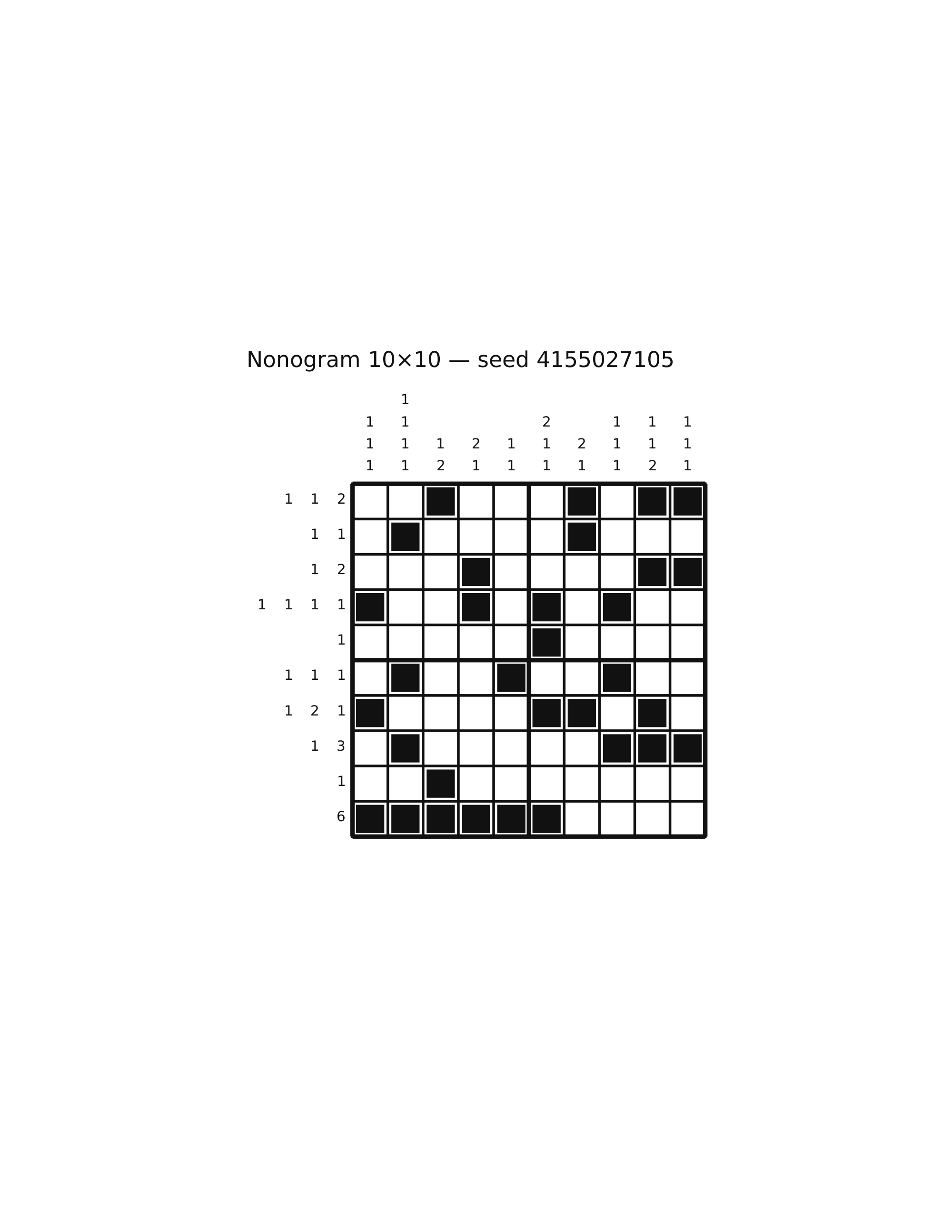 Nonogram 10×10 #75 — solution