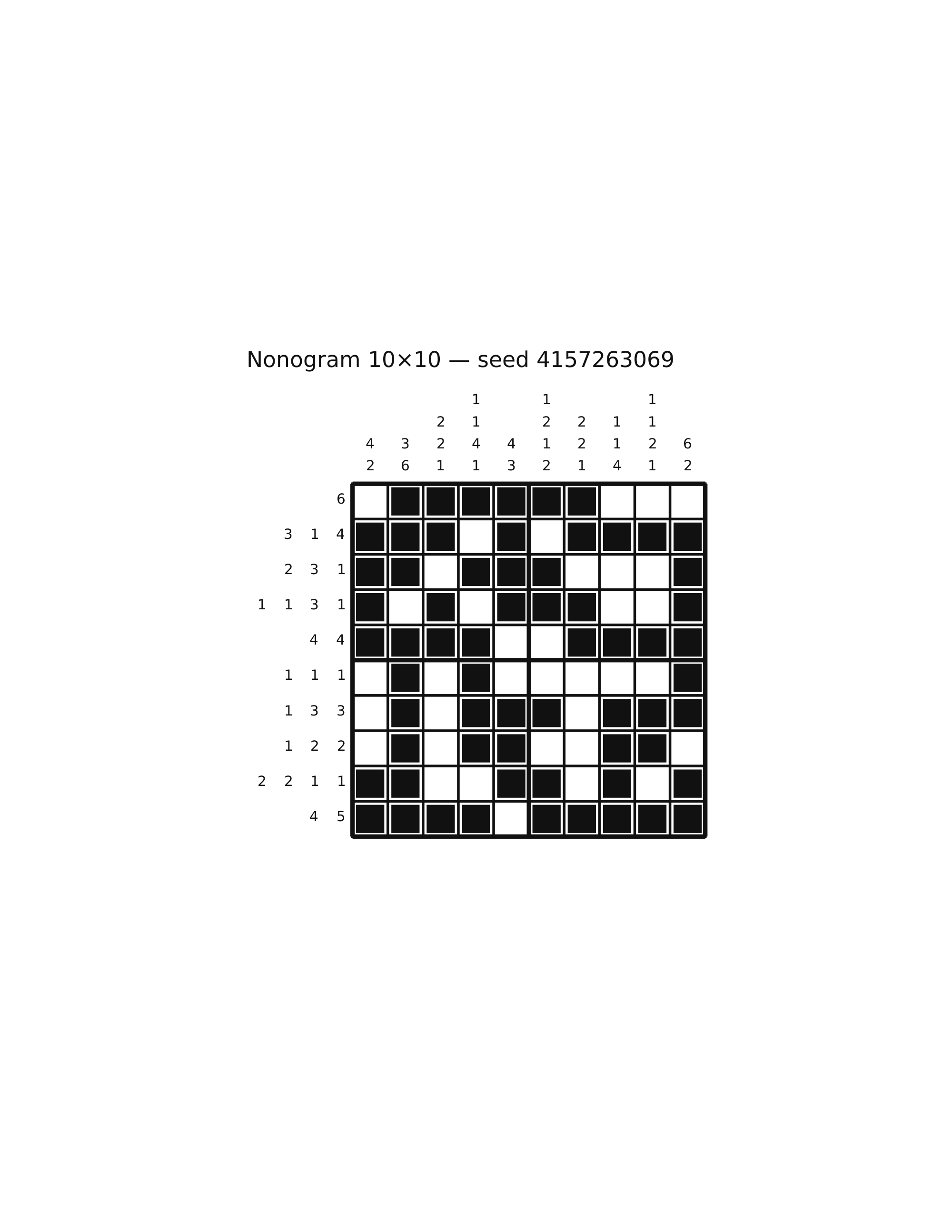 Nonogram 10×10 #60 — solution