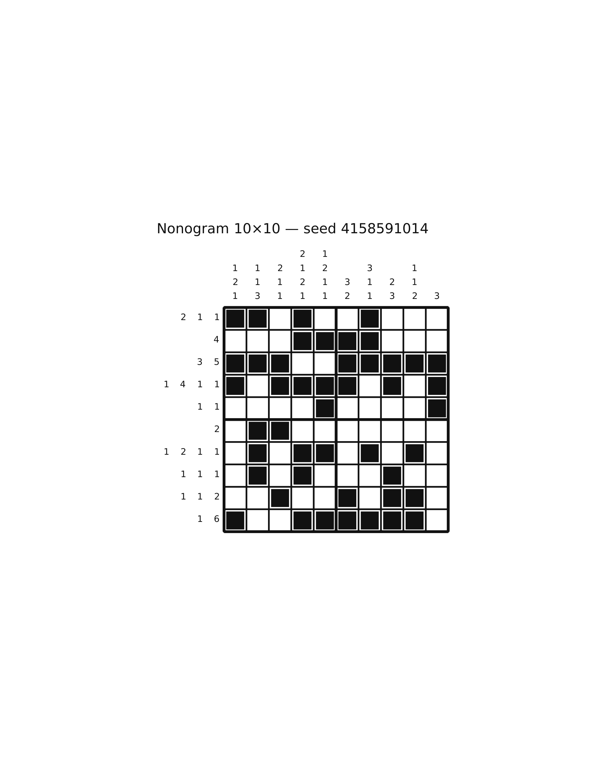 Nonogram 10×10 #79 — solution