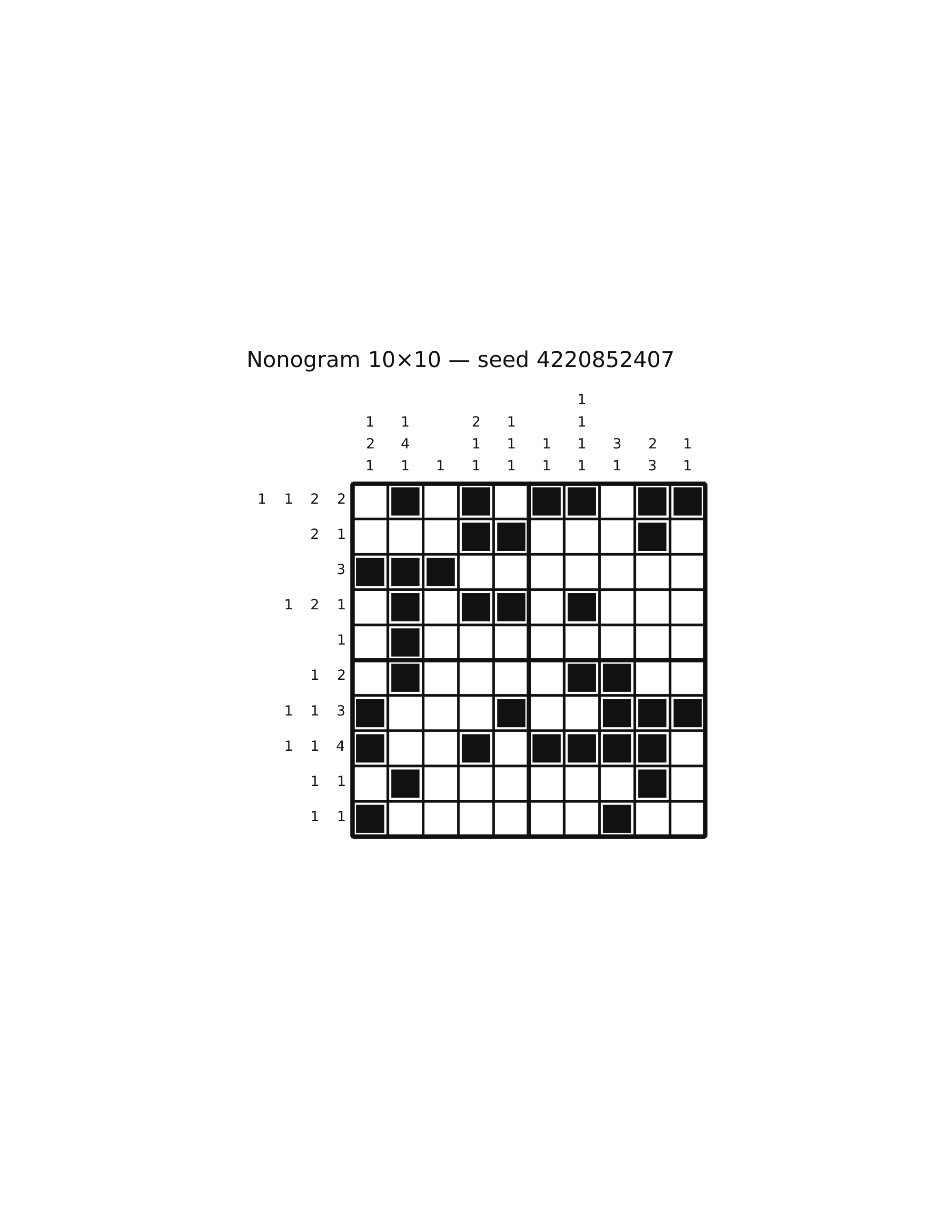 Nonogram 10×10 #36 — solution