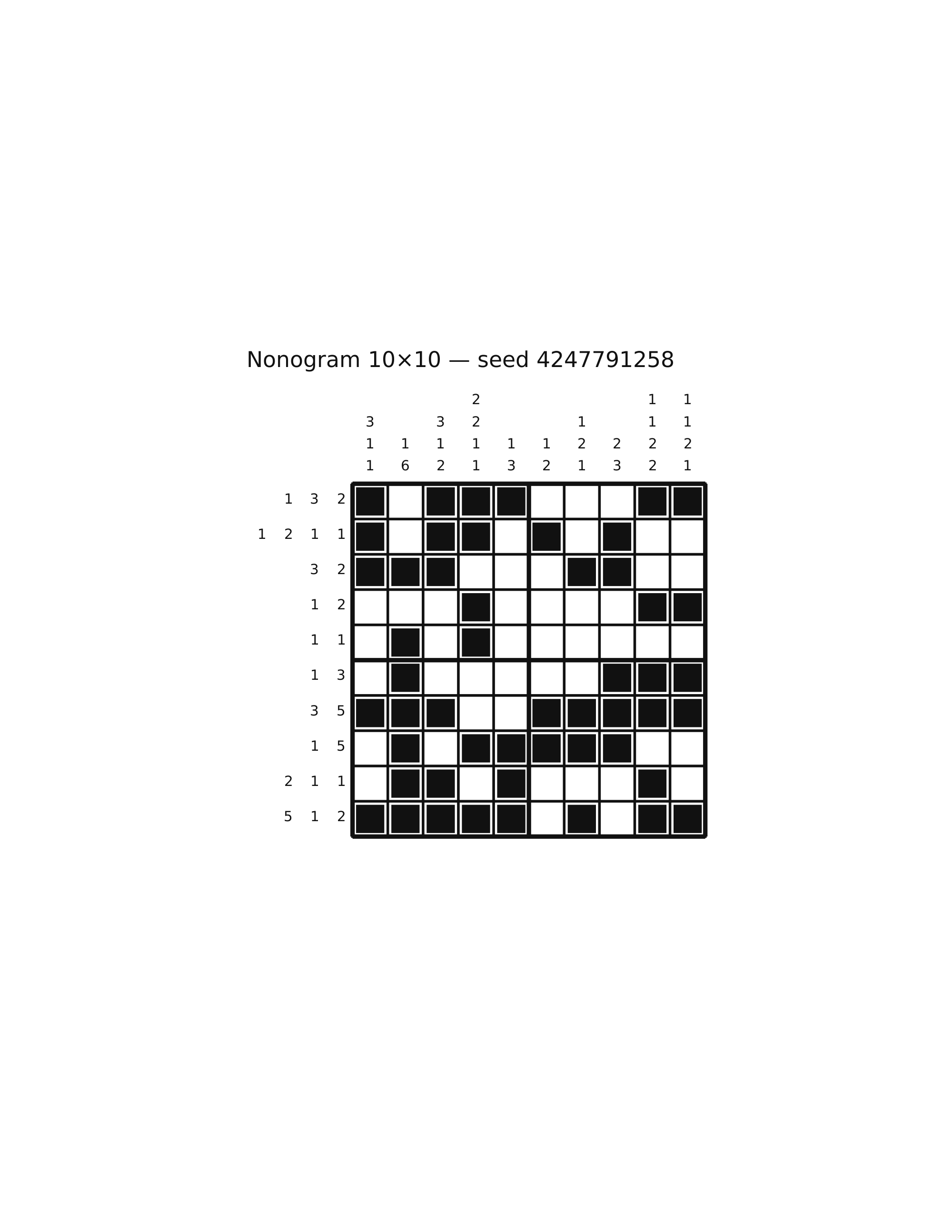 Nonogram 10×10 #60 — solution