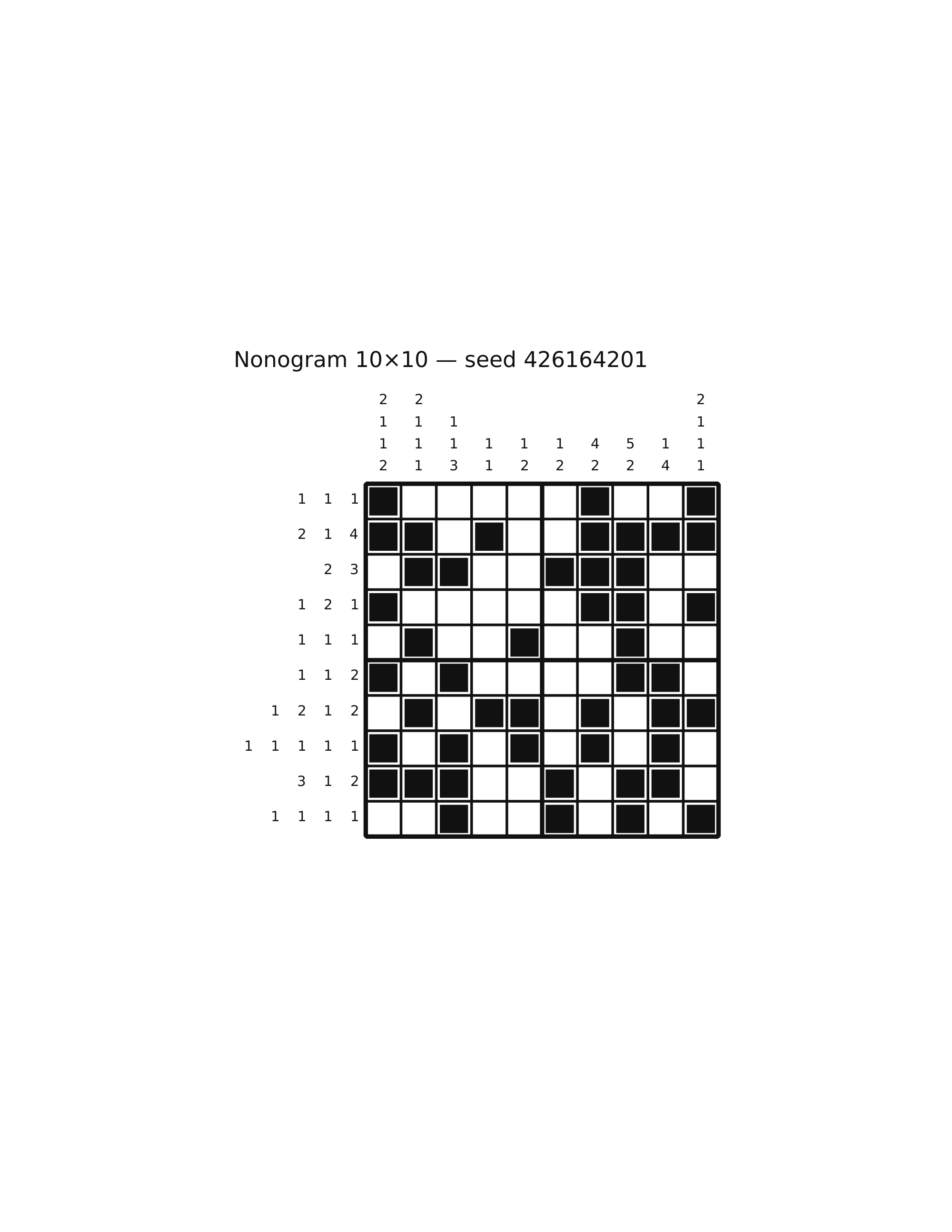 Nonogram 10×10 #25 — solution