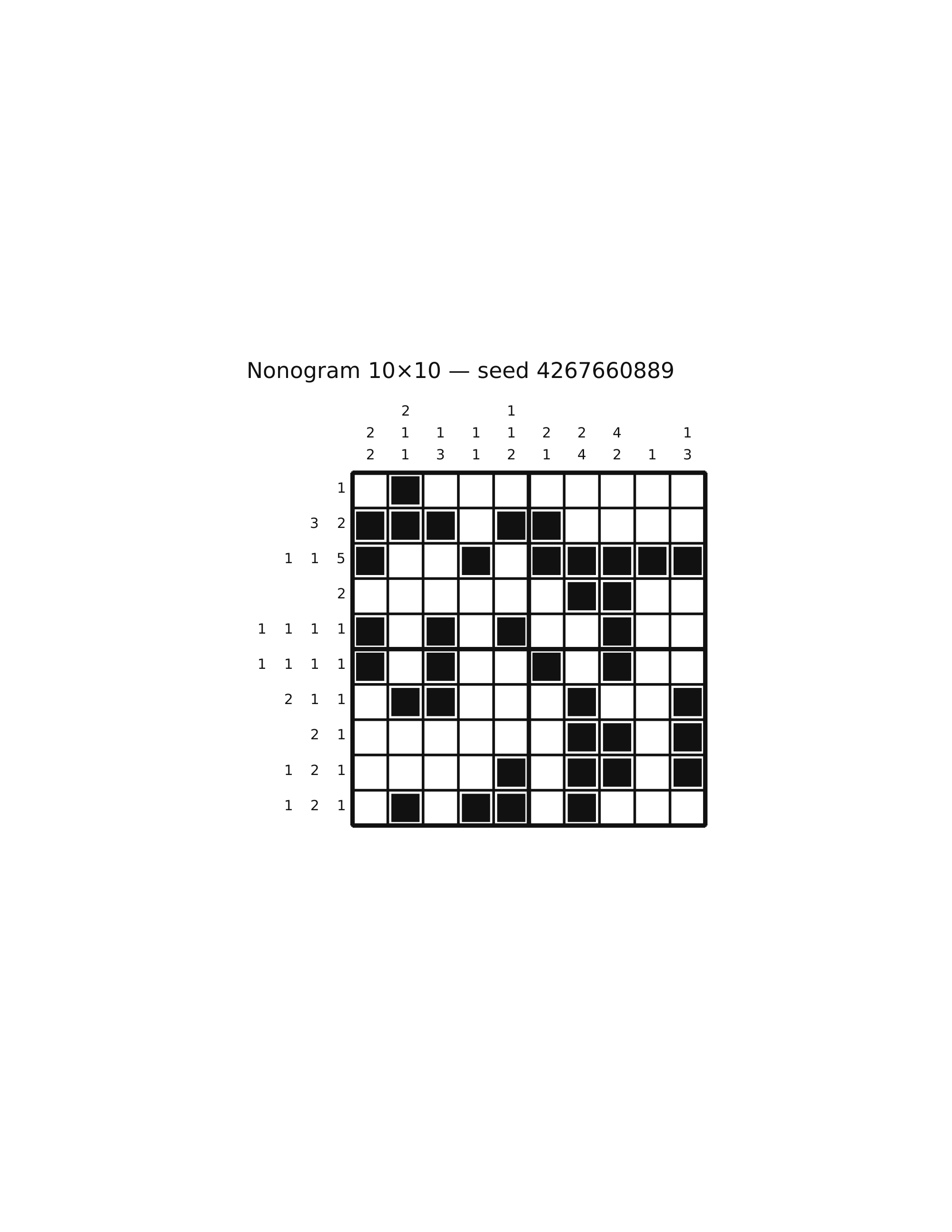 Nonogram 10×10 #89 — solution