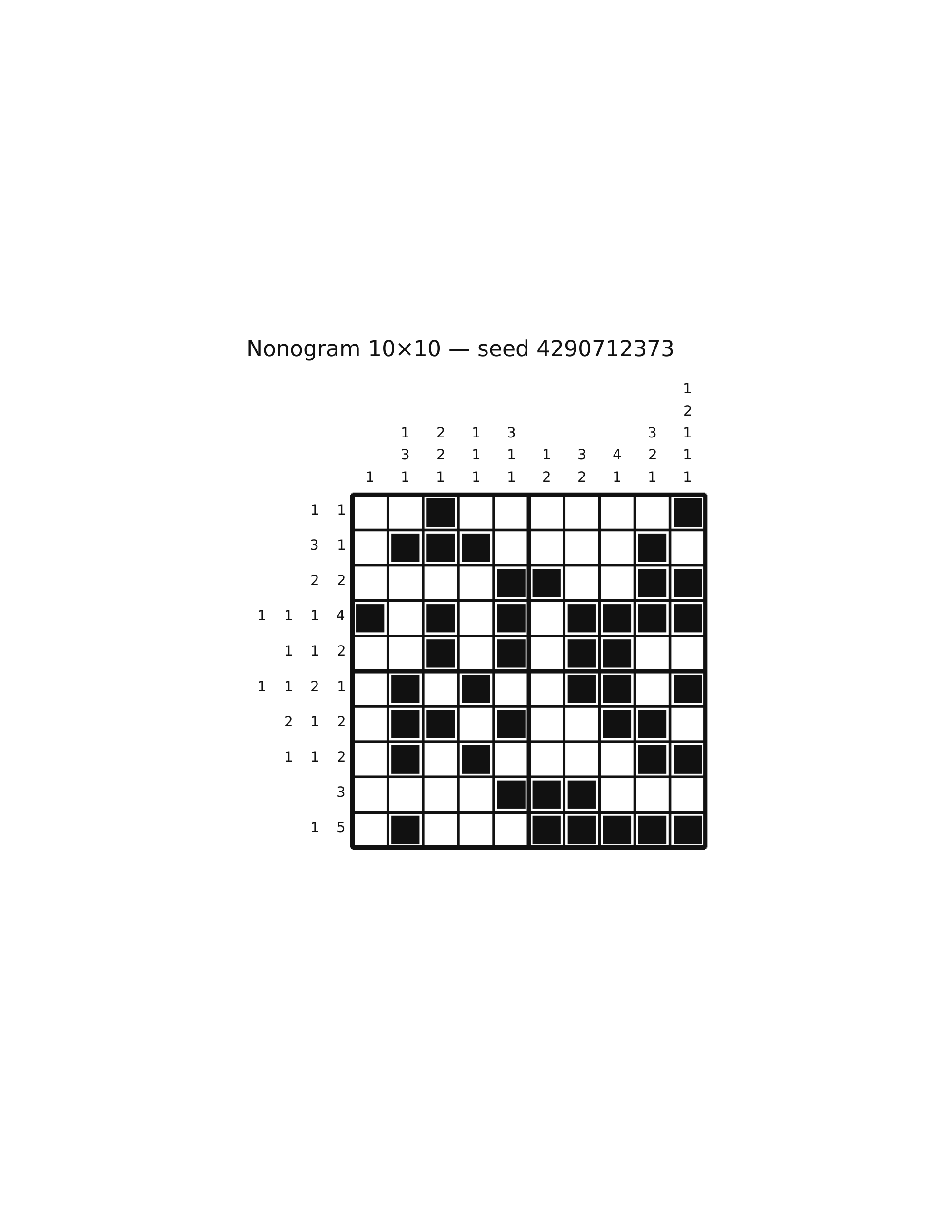 Nonogram 10×10 #77 — solution