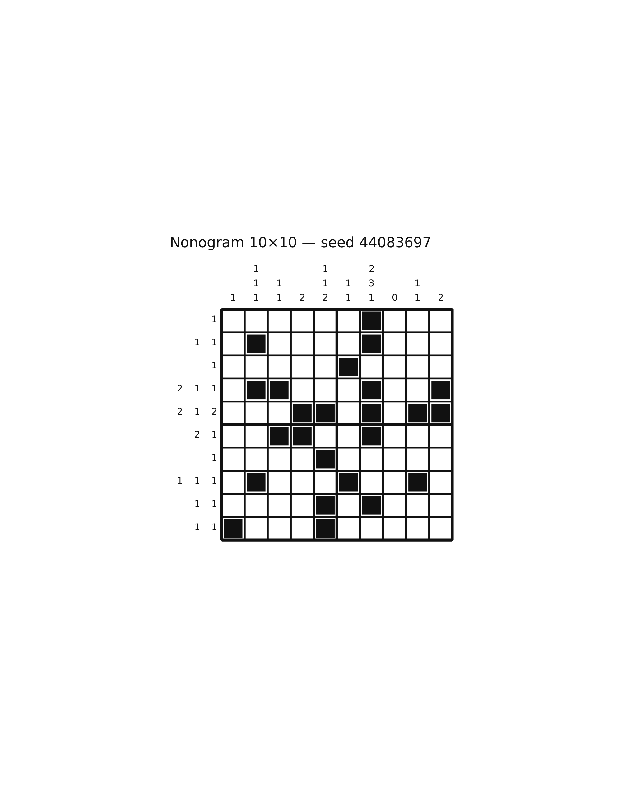 Nonogram 10×10 #37 — solution