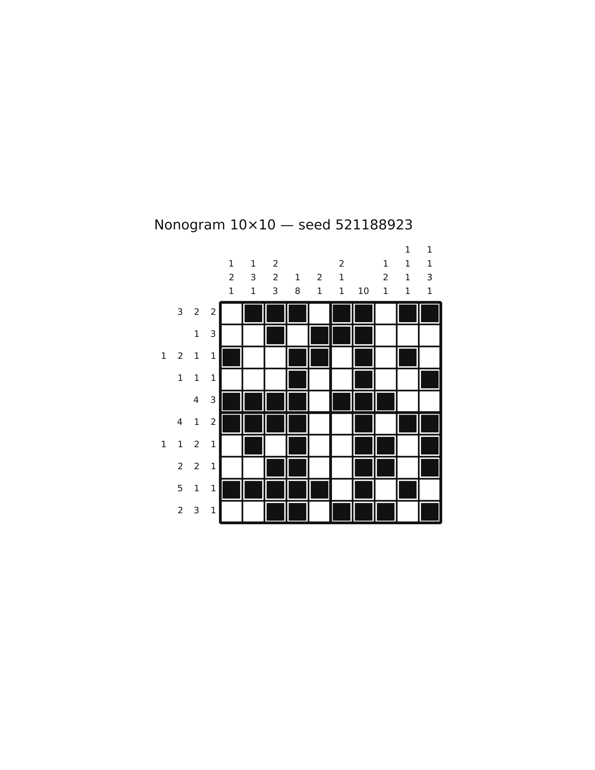 Nonogram 10×10 #82 — solution