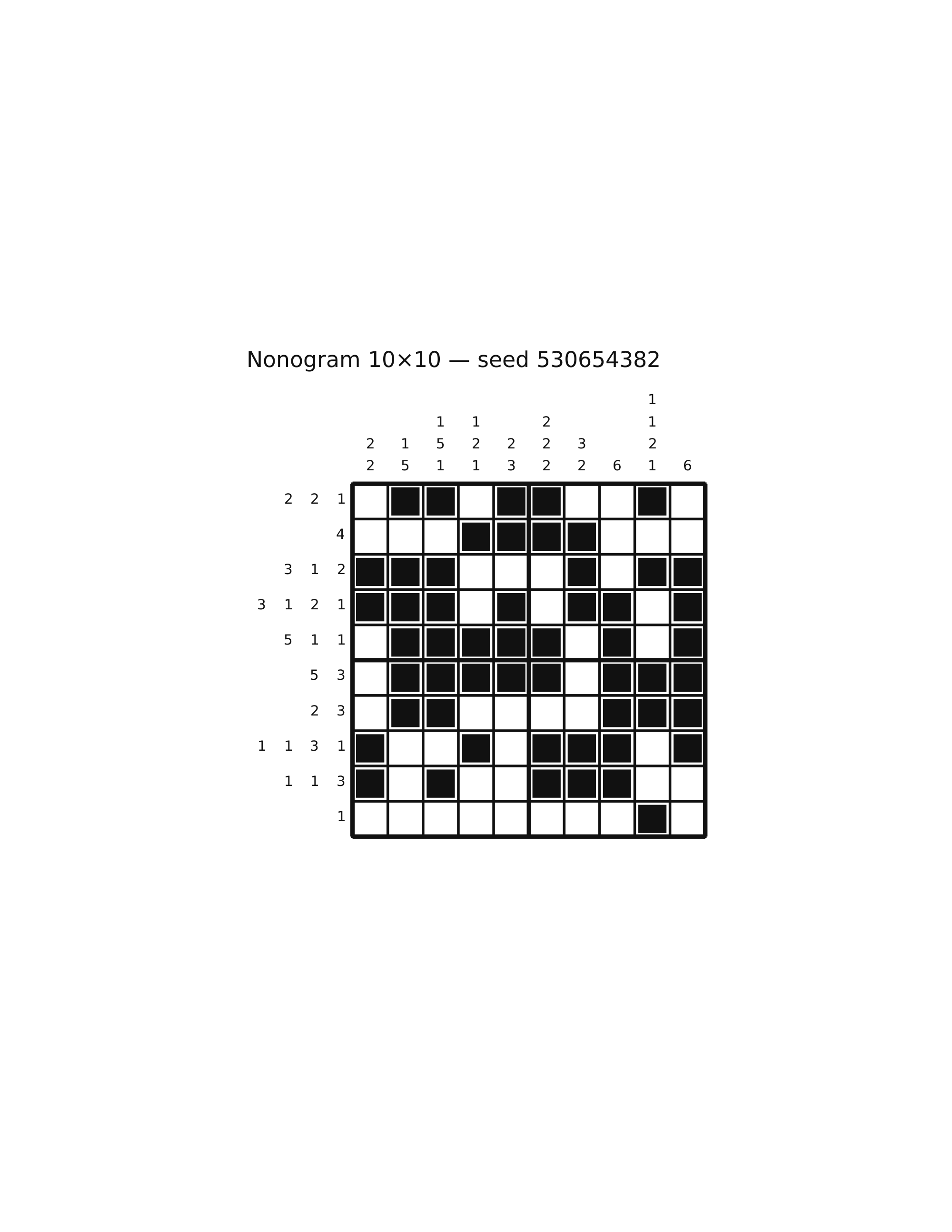 Nonogram 10×10 #75 — solution