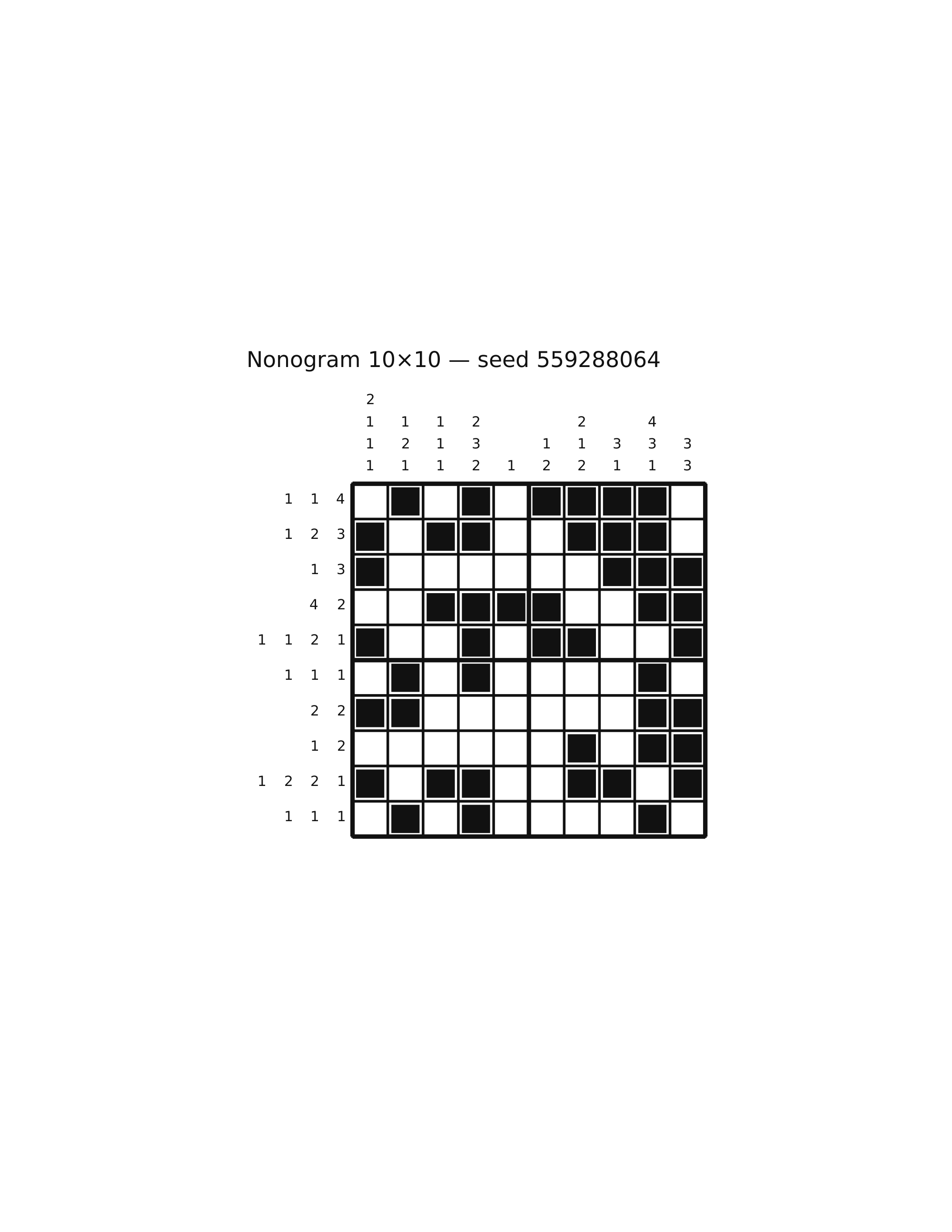 Nonogram 10×10 #84 — solution