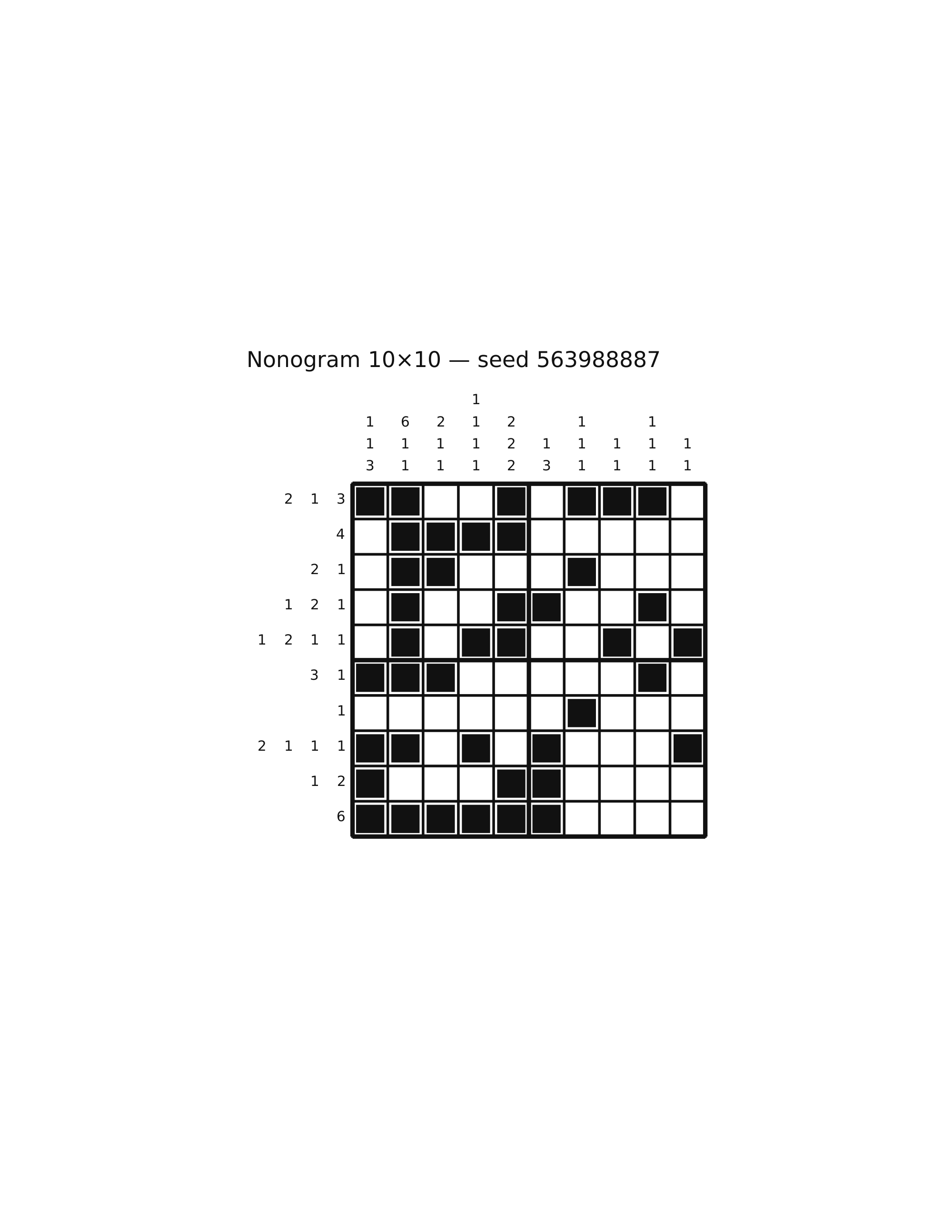 Nonogram 10×10 #37 — solution