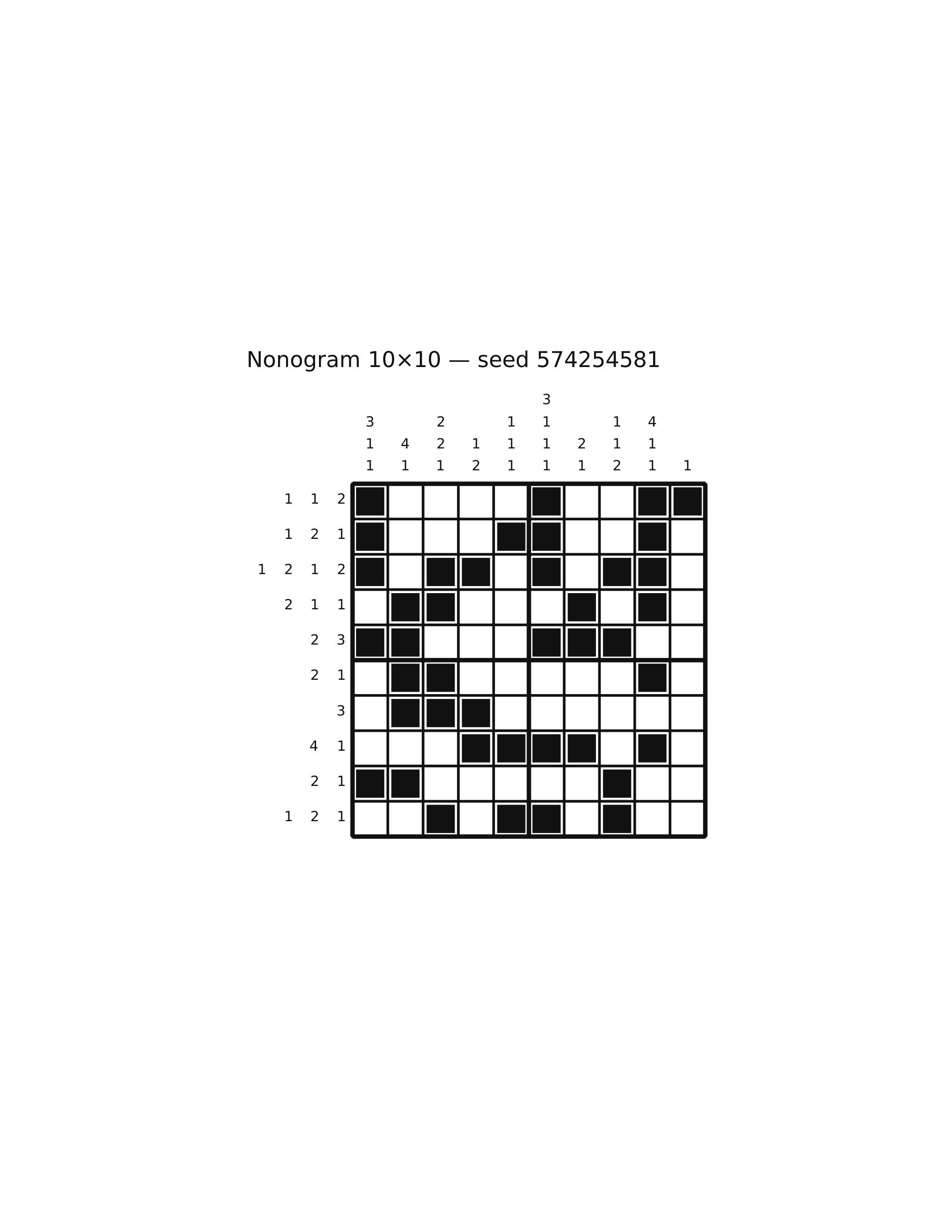 Nonogram 10×10 #63 — solution