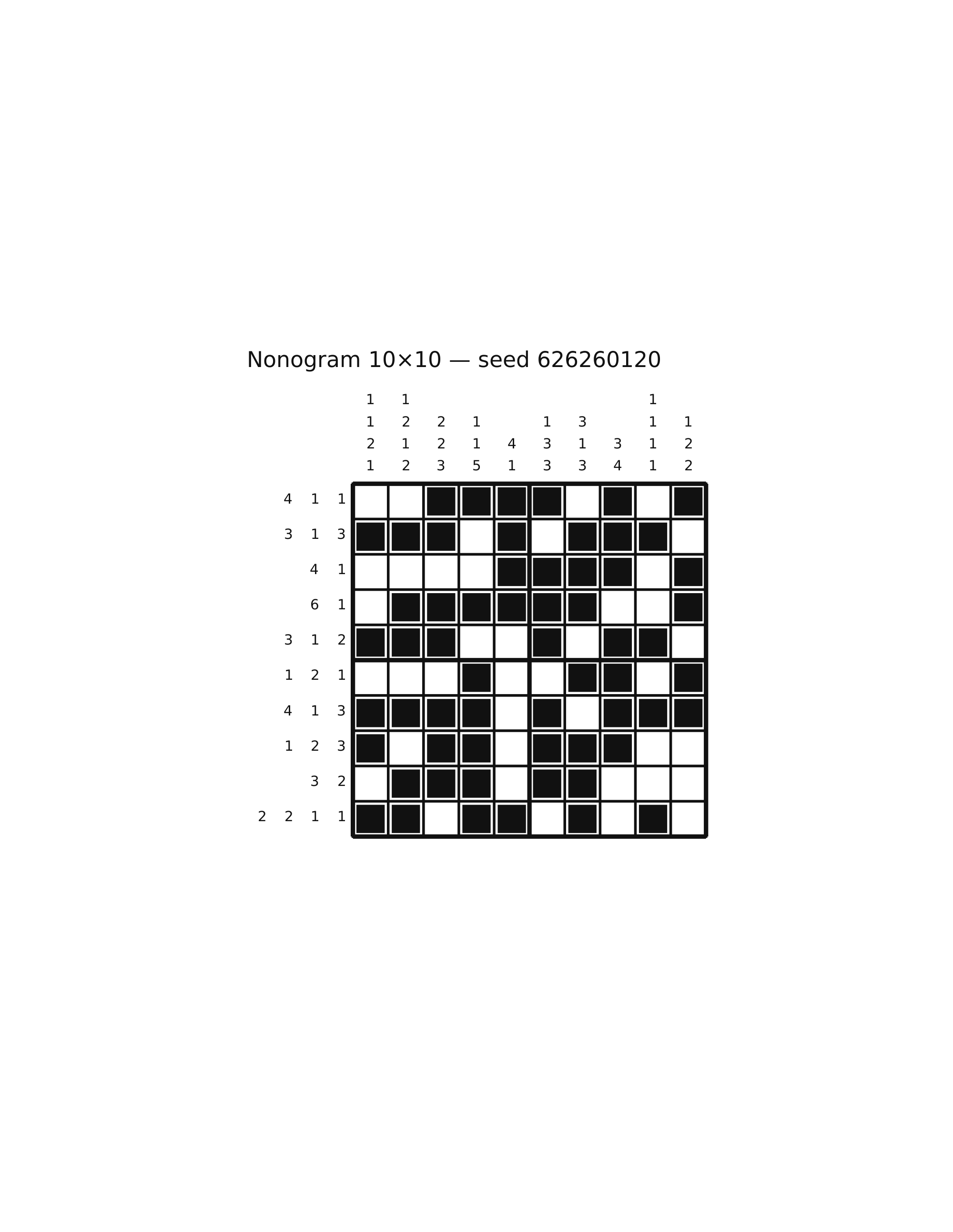 Nonogram 10×10 #48 — solution