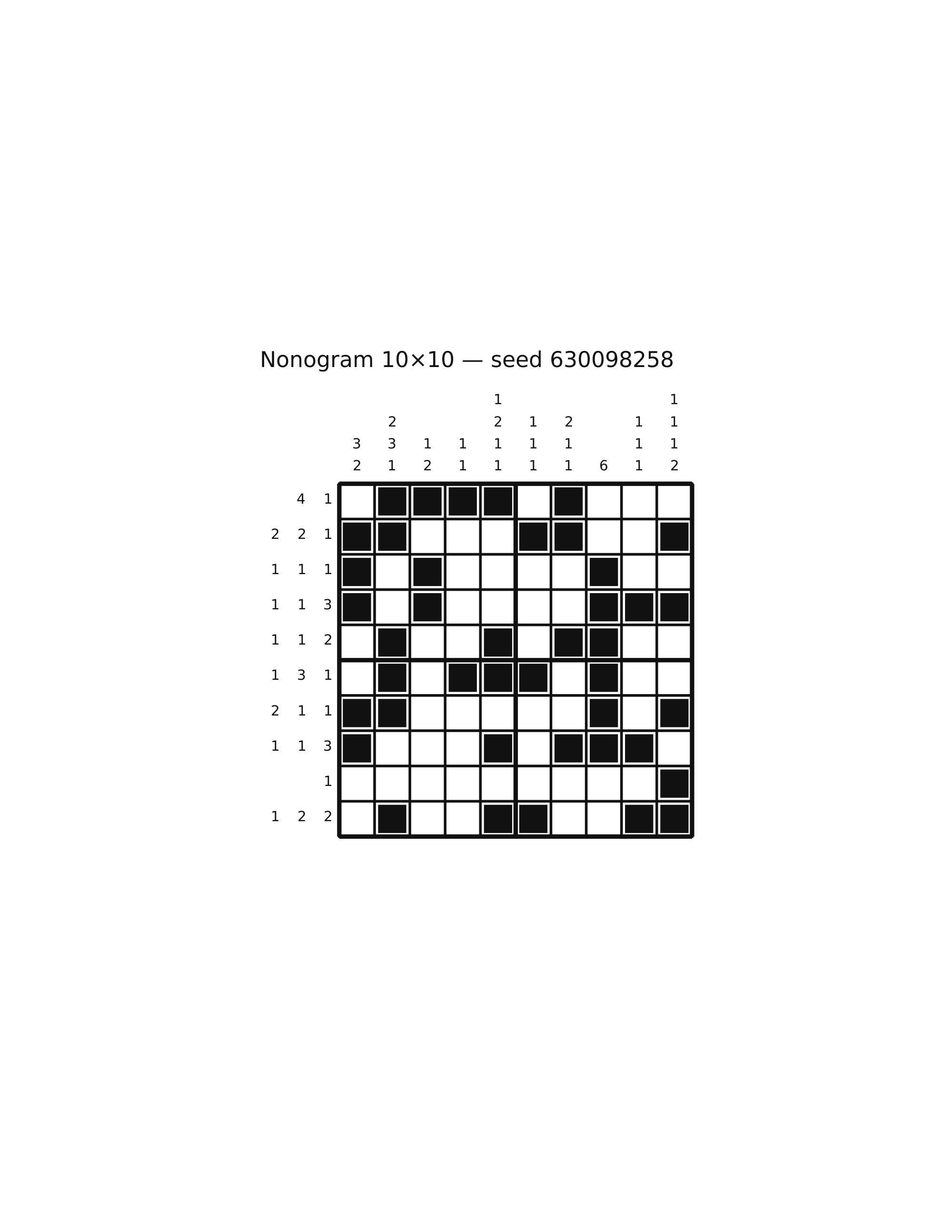 Nonogram 10×10 #77 — solution